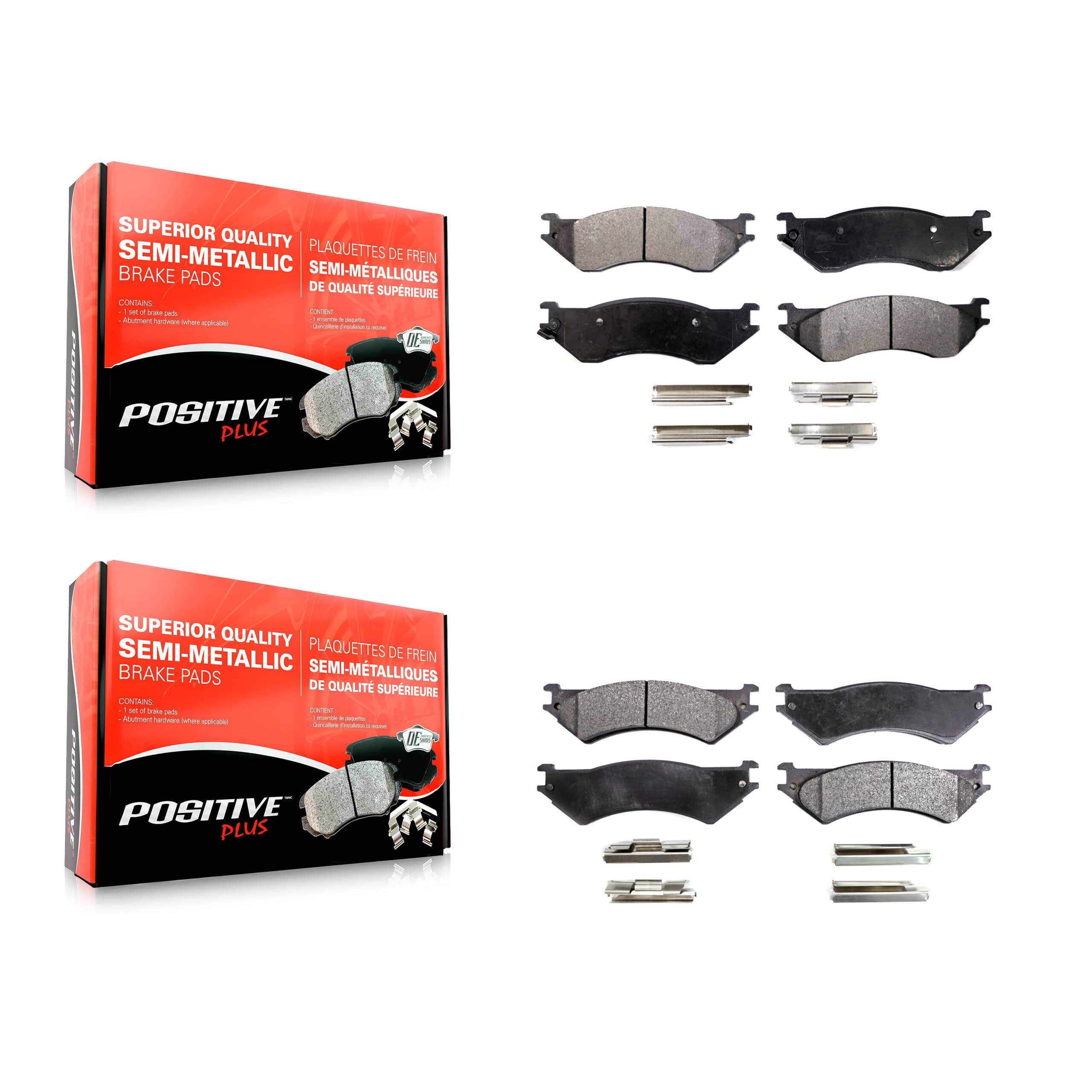 Positive Plus - KPF-100670 - Front and Rear Disc Brake Pad Kits