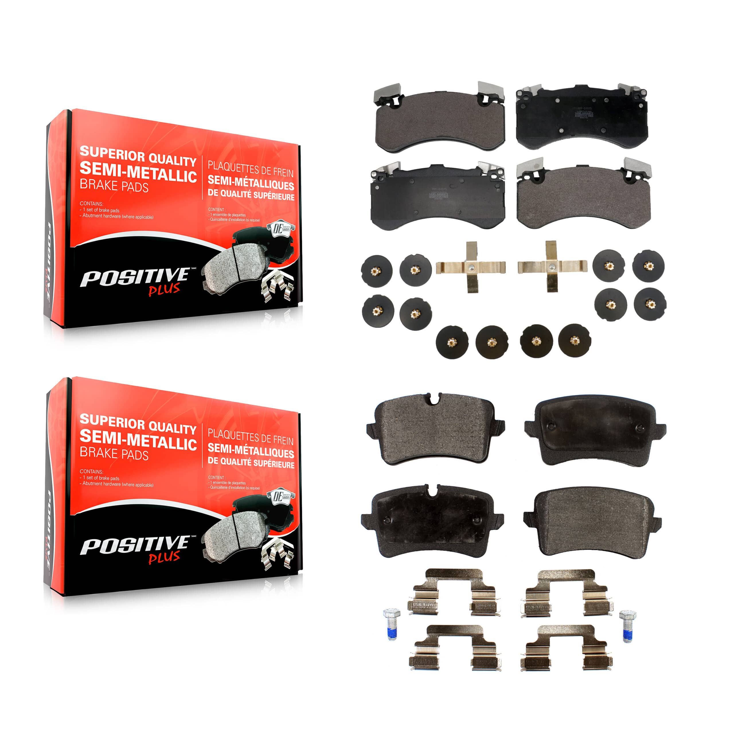 Positive Plus - KPF-100693 - Front and Rear Disc Brake Pad Kits
