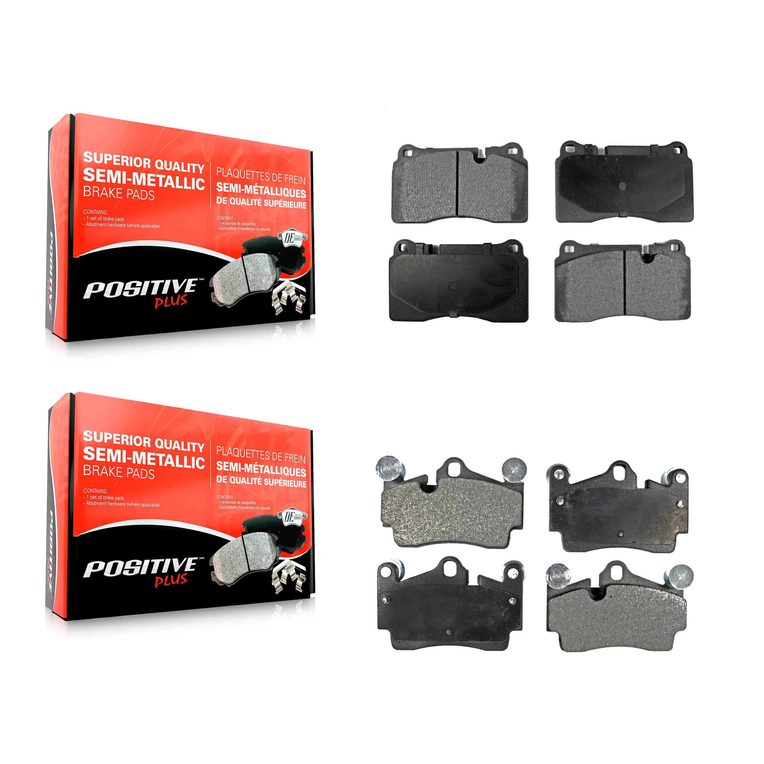 Positive Plus - KPF-100694 - Front and Rear Disc Brake Pad Kits