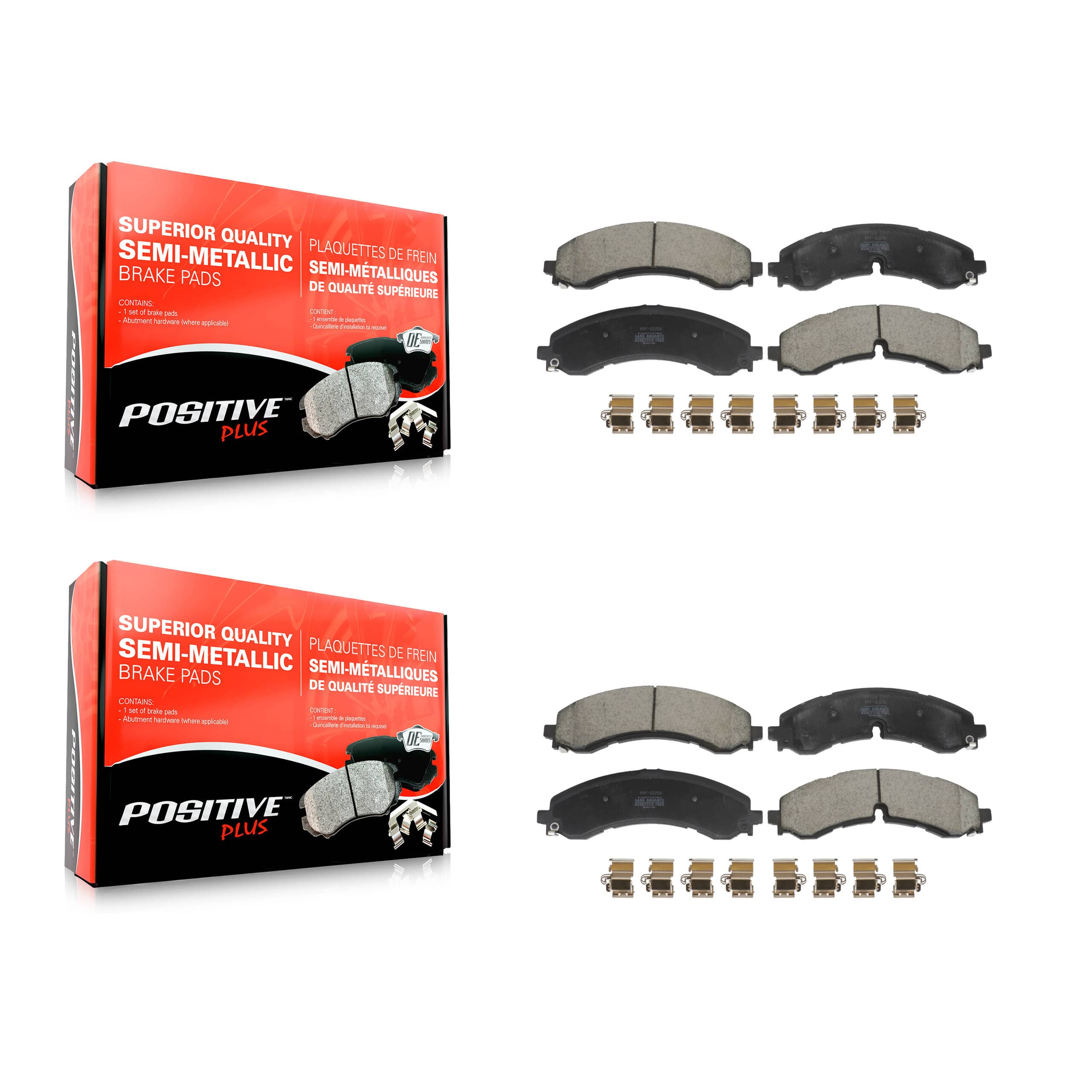 Positive Plus - KPF-100702 - Front and Rear Disc Brake Pad Kits
