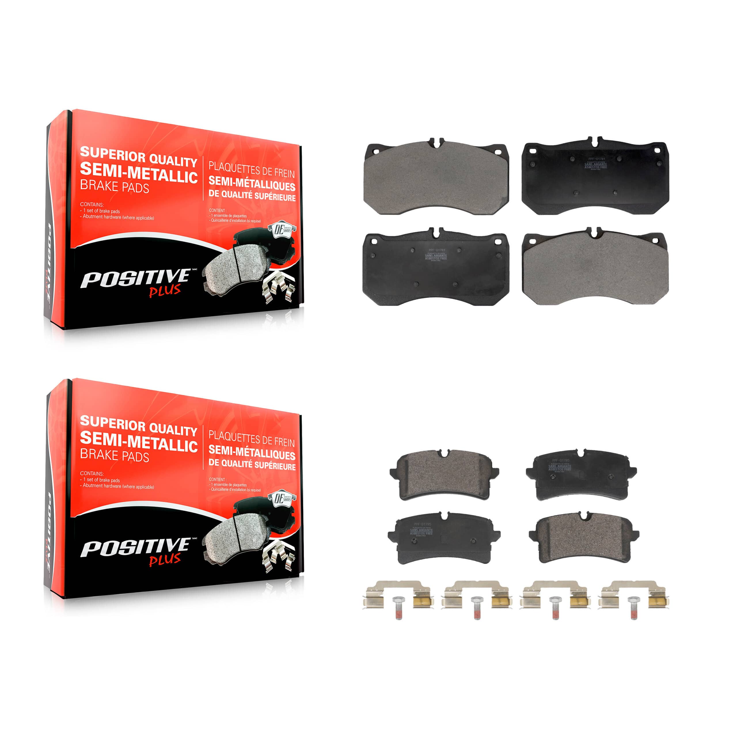Positive Plus - KPF-100773 - Front and Rear Disc Brake Pad Kits