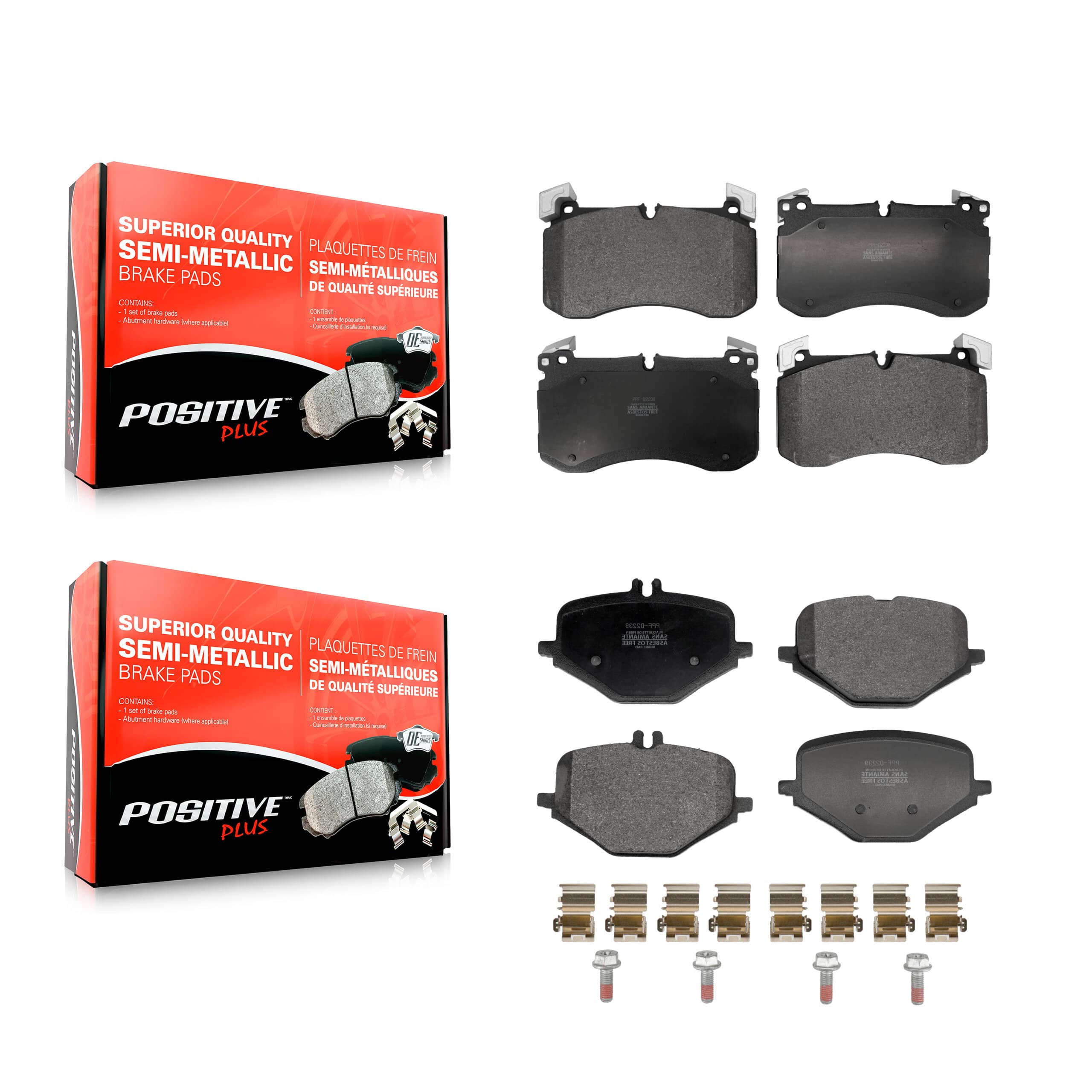 Positive Plus - KPF-100779 - Front and Rear Disc Brake Pad Kits