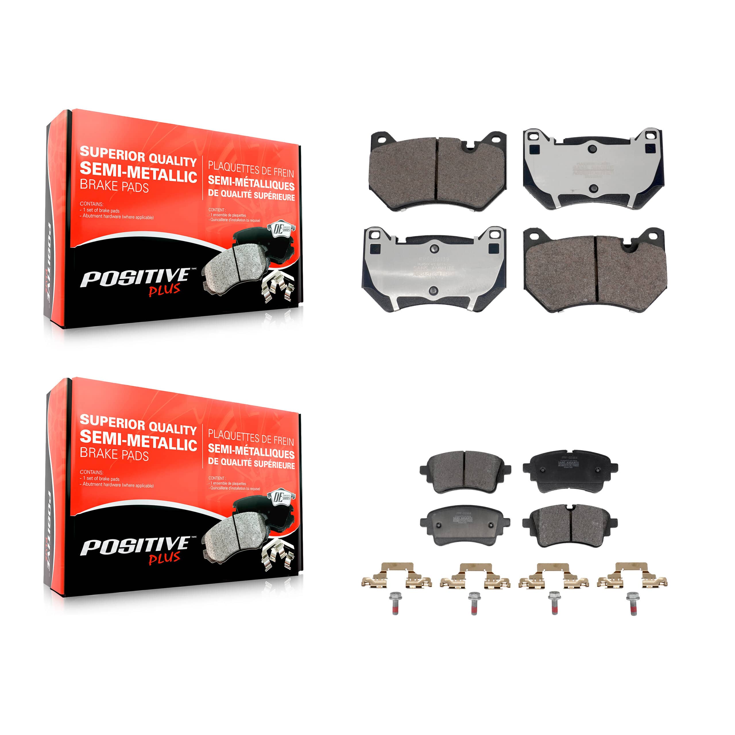 Positive Plus - KPF-100793 - Front and Rear Disc Brake Pad Kits