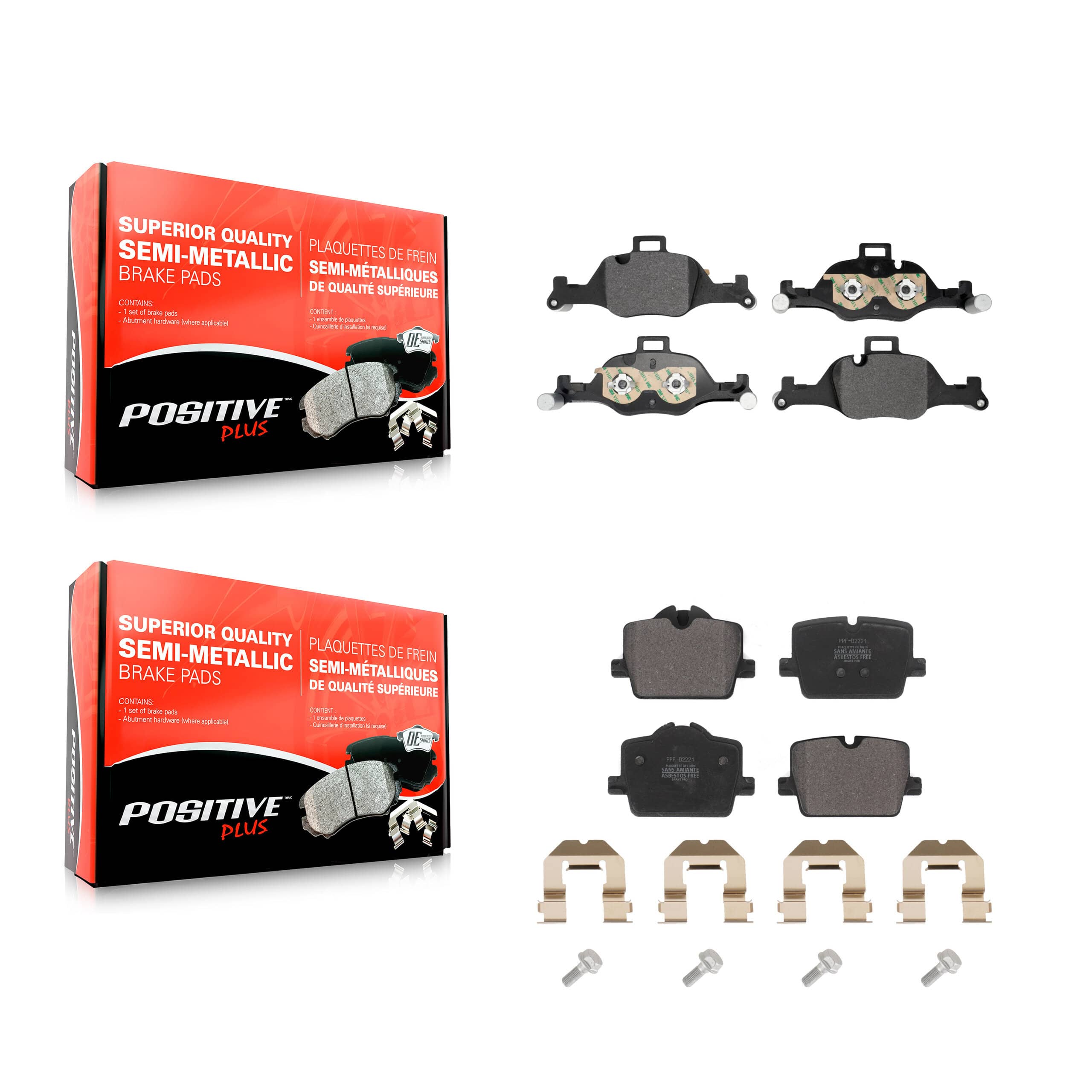 Positive Plus - KPF-100795 - Front and Rear Disc Brake Pad Kits