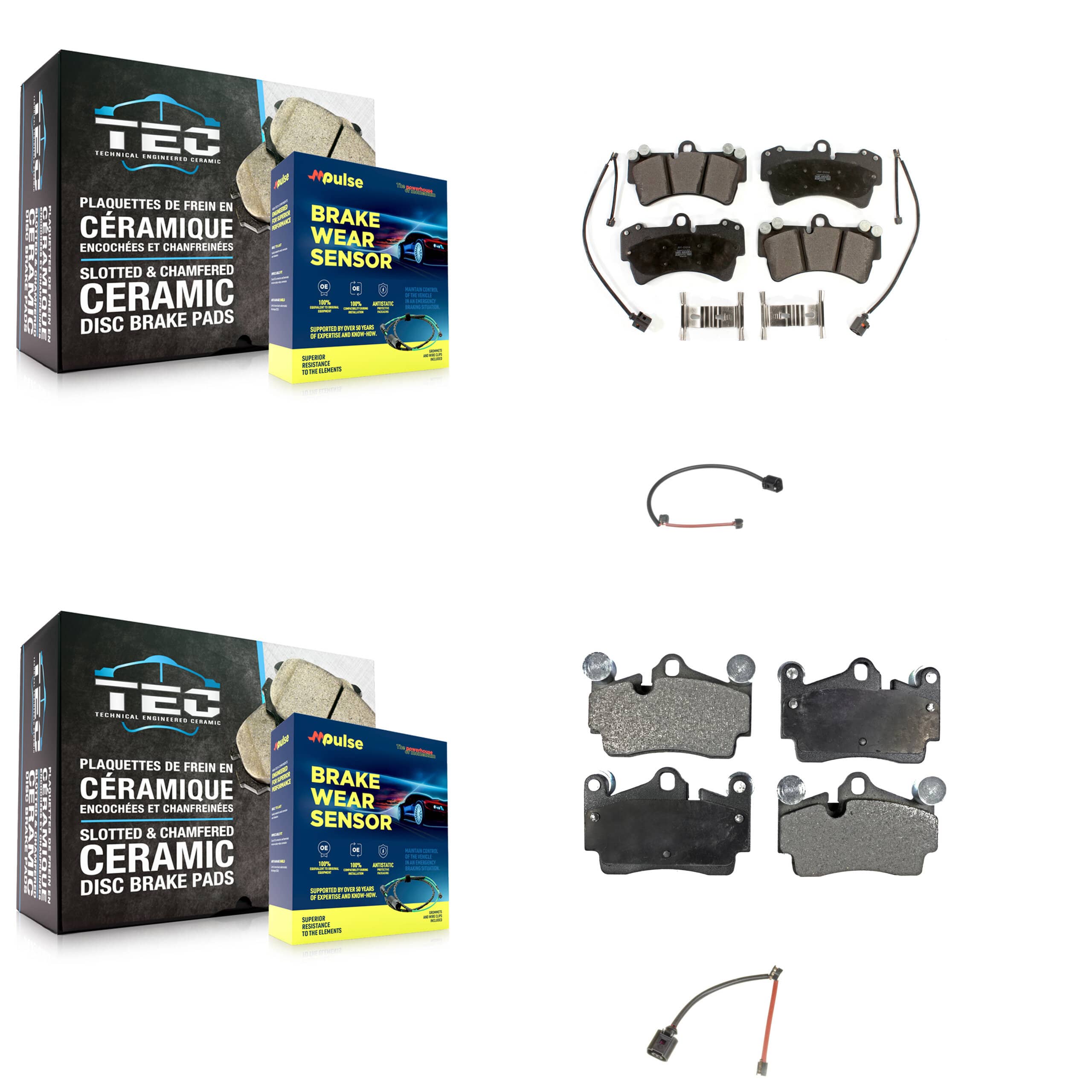 Positive Plus - KPW-100071 - Front and Rear Disc Brake Pad Kits
