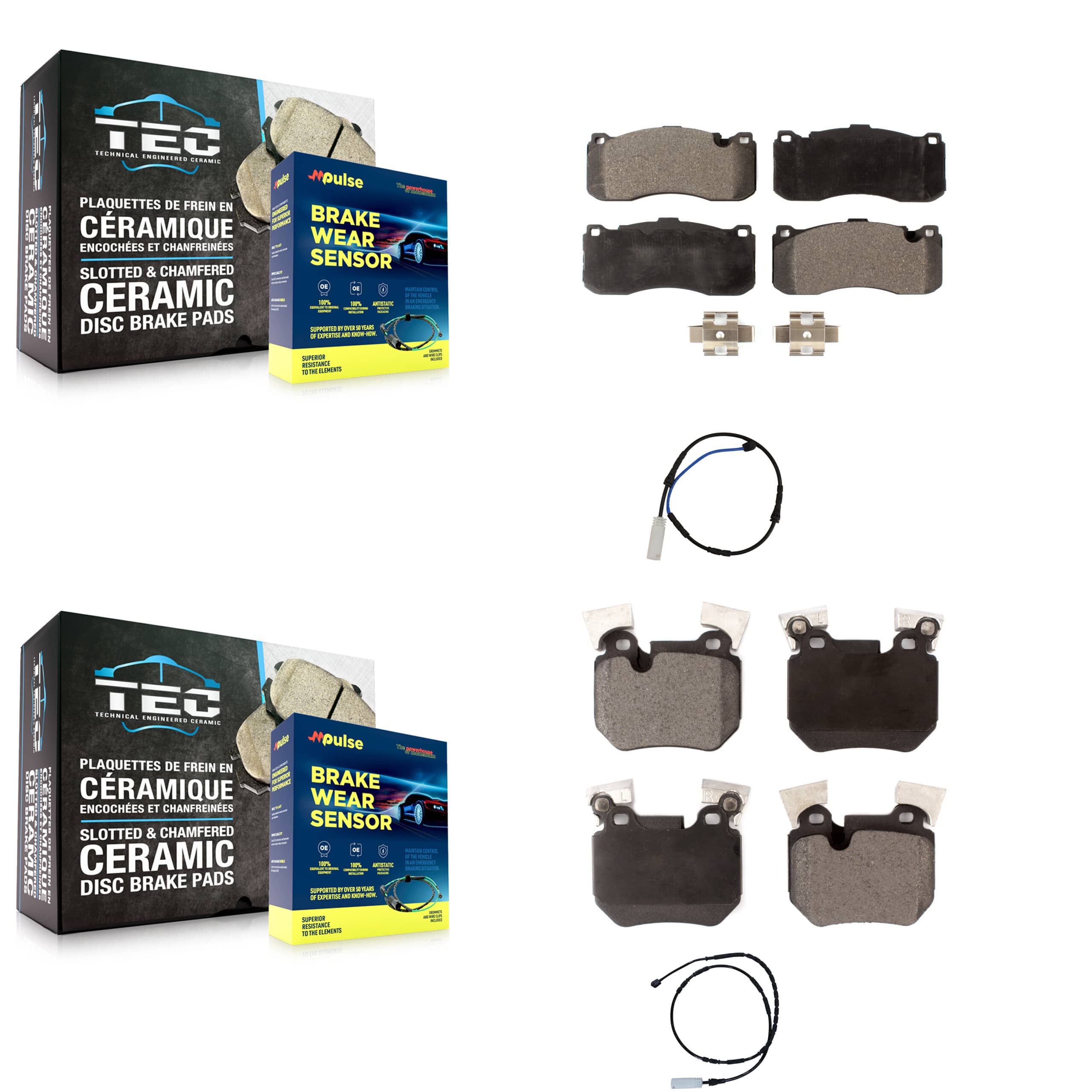 Positive Plus - KPW-100112 - Front and Rear Disc Brake Pad Kits