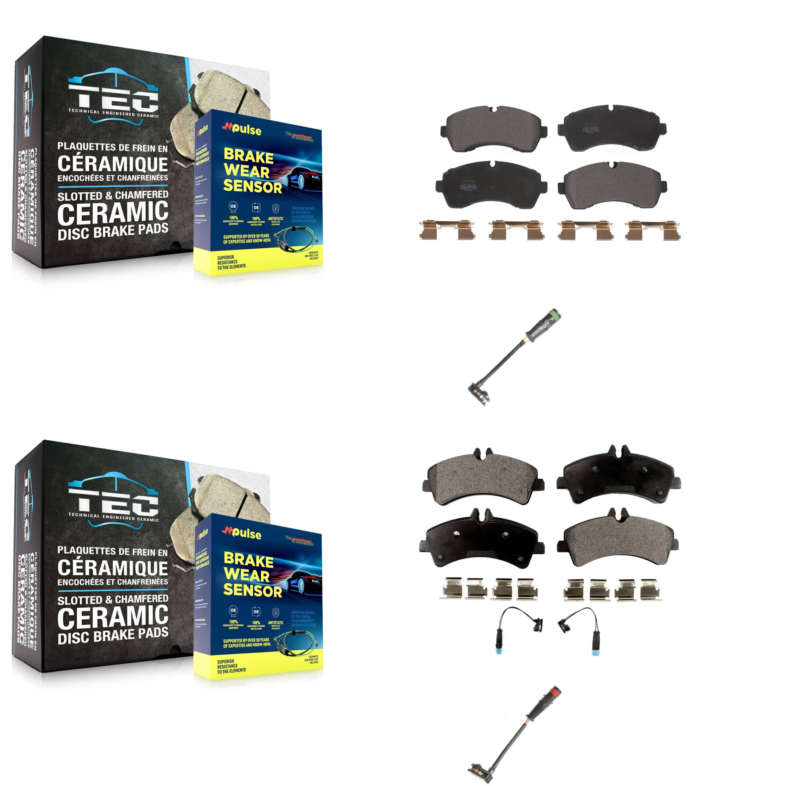 Positive Plus - KPW-100121 - Front and Rear Disc Brake Pad Kits