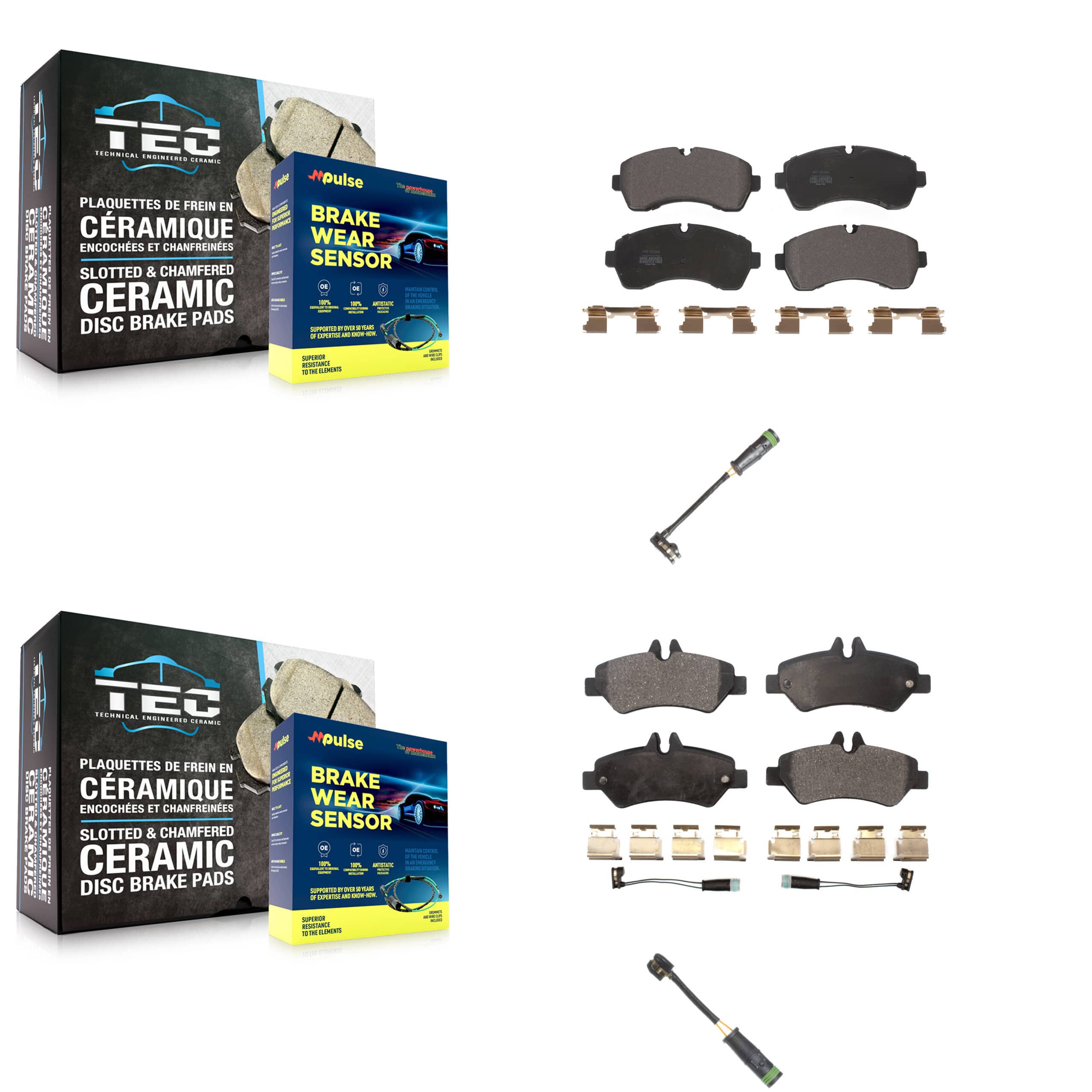 Positive Plus - KPW-100122 - Front and Rear Disc Brake Pad Kits