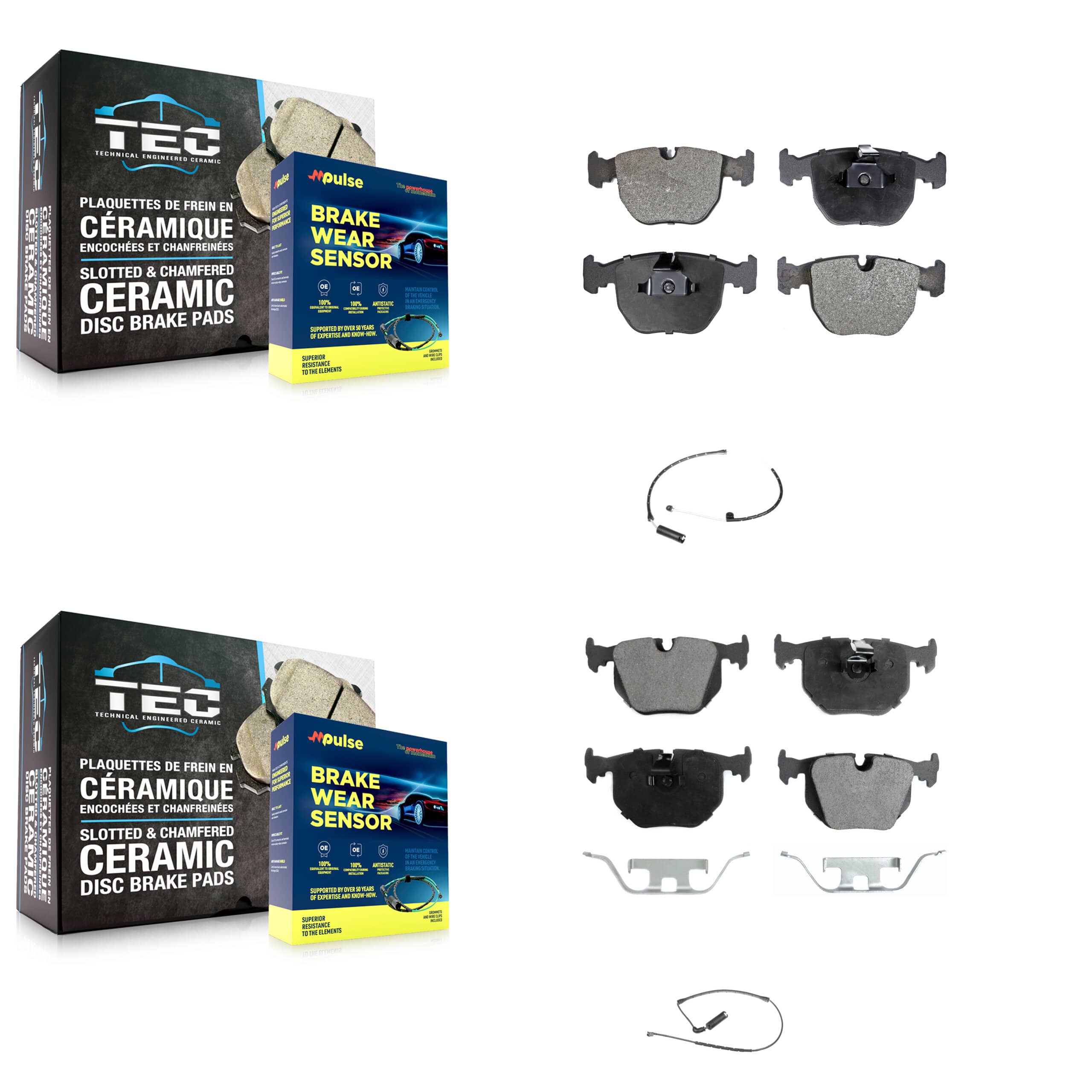 Positive Plus - KPW-100131 - Front and Rear Disc Brake Pad Kits