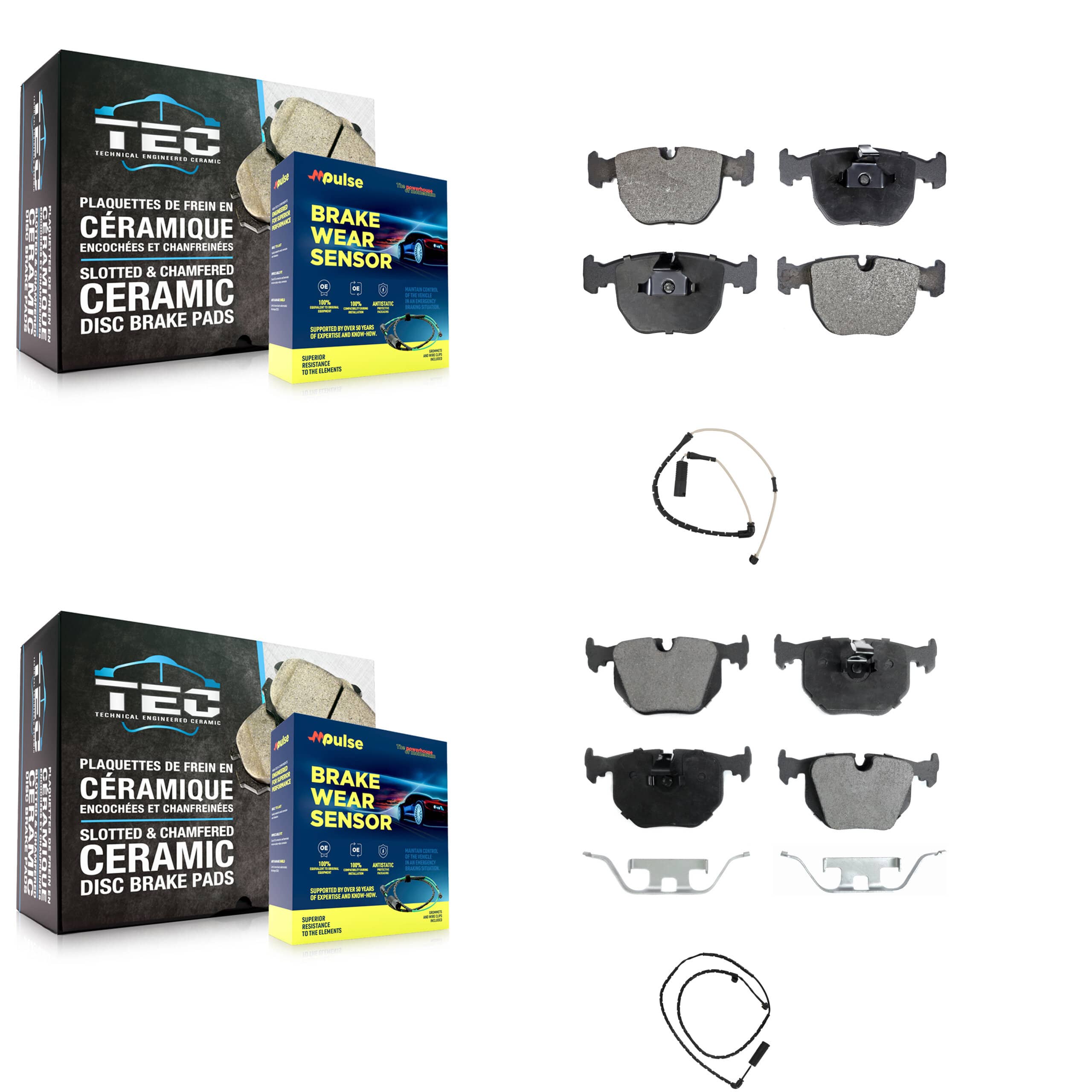 Positive Plus - KPW-100132 - Front and Rear Disc Brake Pad Kits