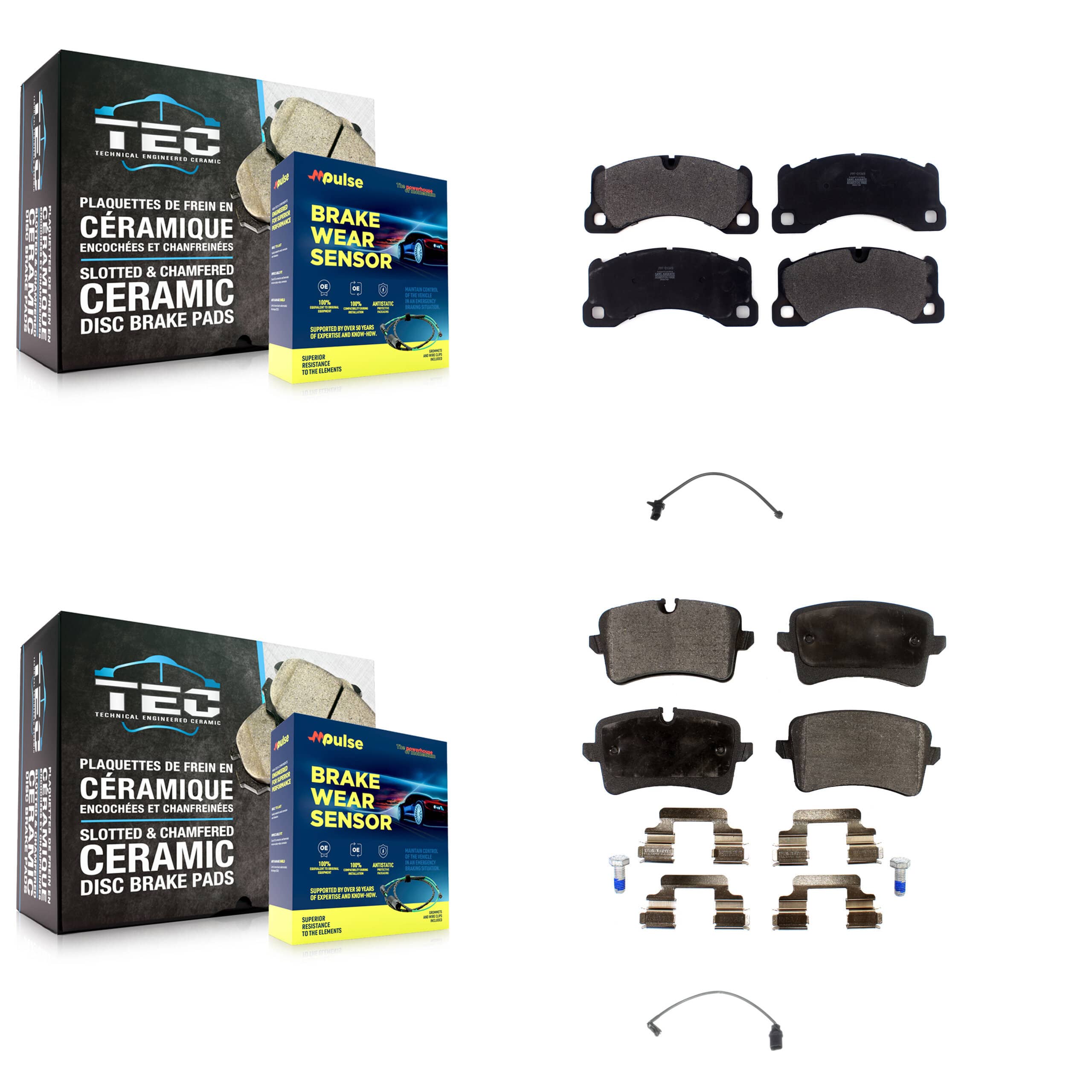 Positive Plus - KPW-100156 - Front and Rear Disc Brake Pad Kits