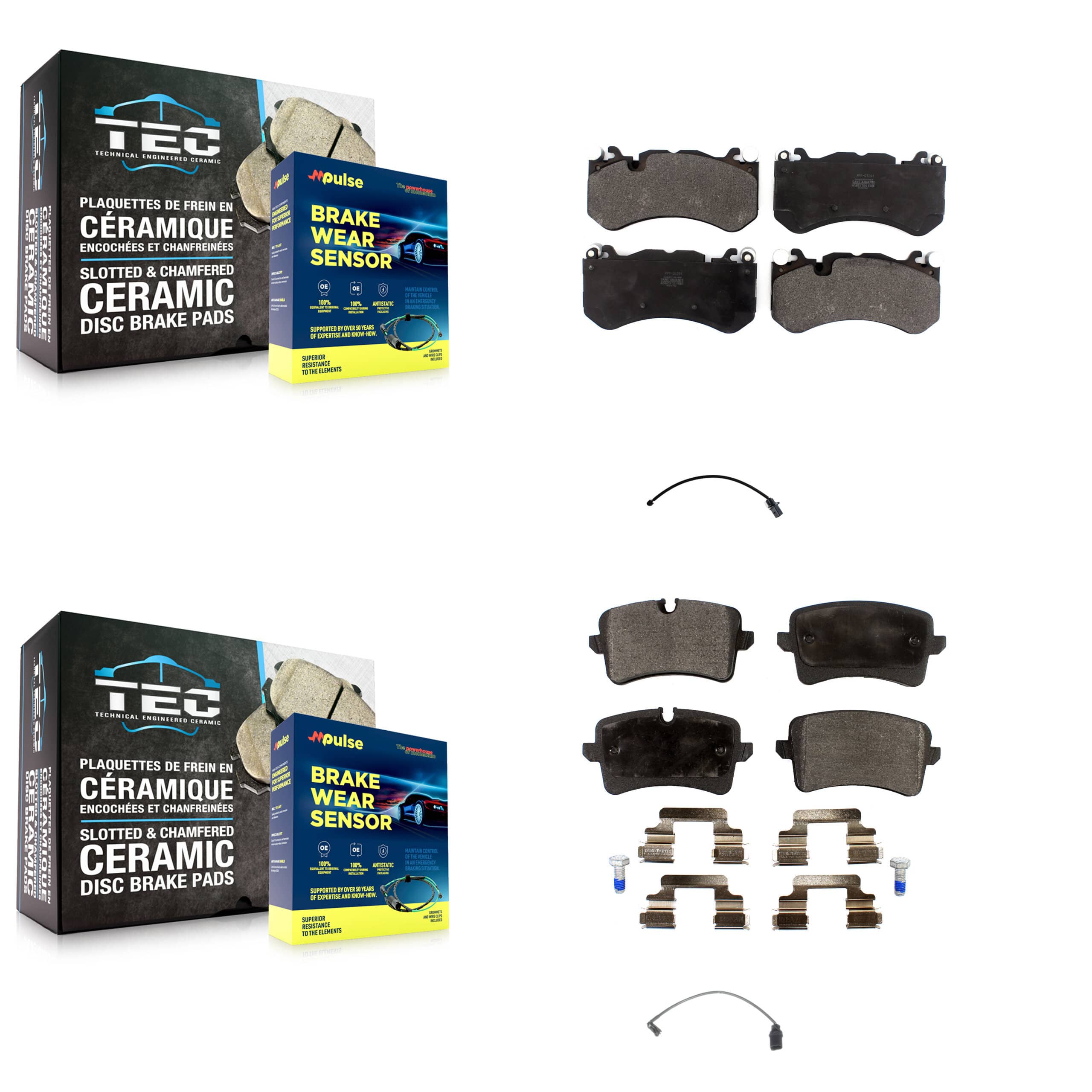Positive Plus - KPW-100158 - Front and Rear Disc Brake Pad Kits