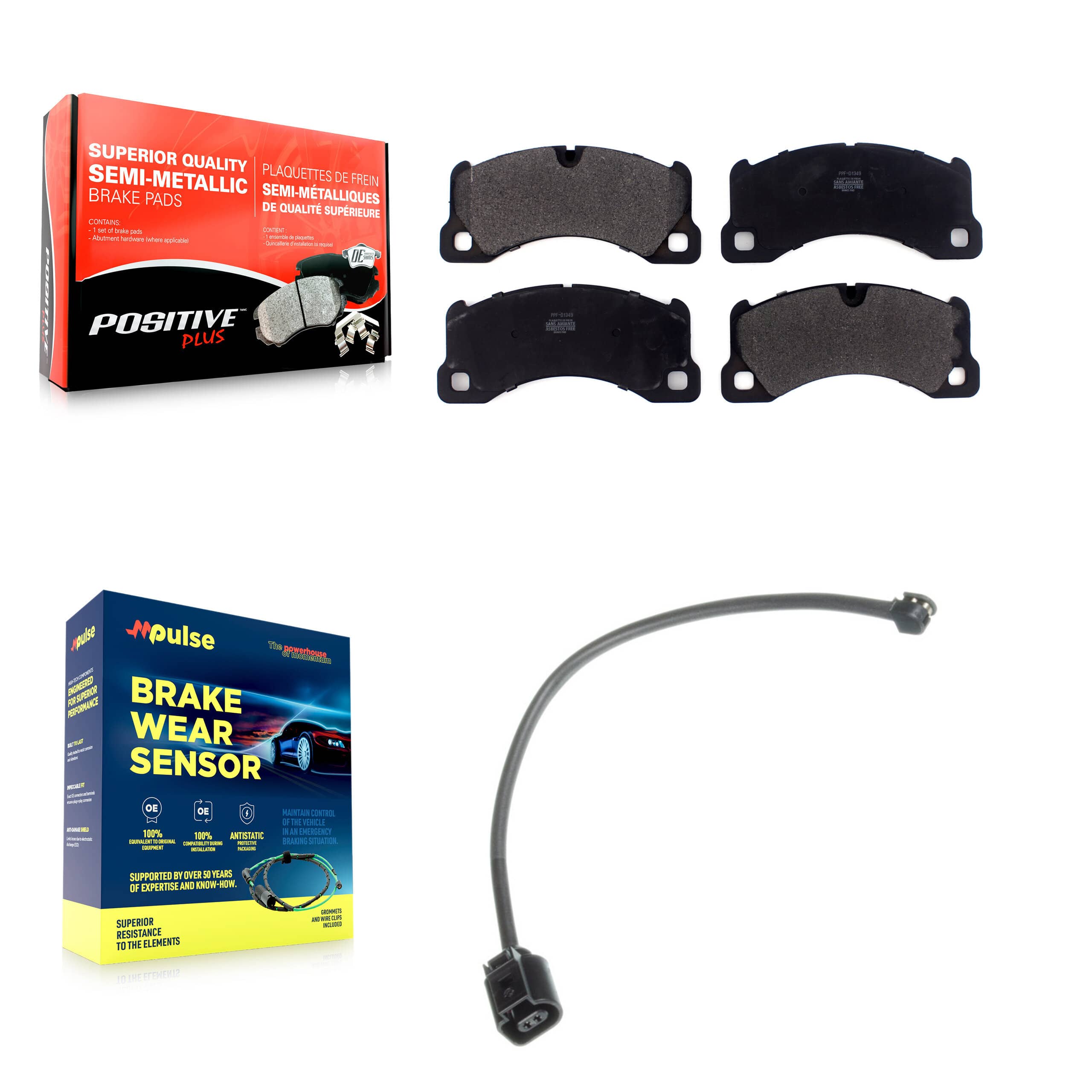 Positive Plus - KPW-100596 - Front Disc Brake Pad Kits