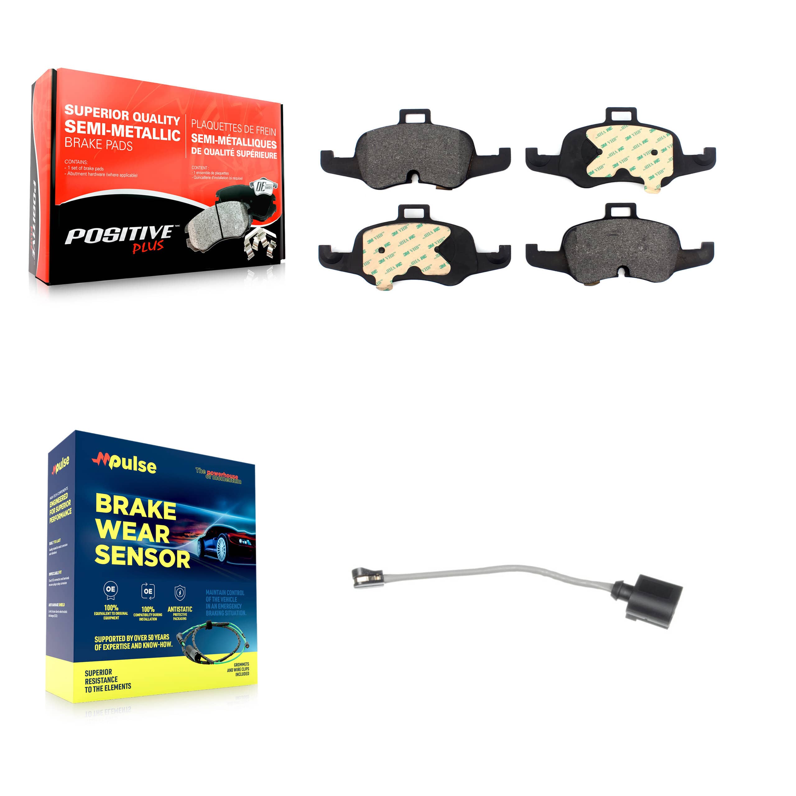 Positive Plus - KPW-100660 - Front Disc Brake Pad Kits