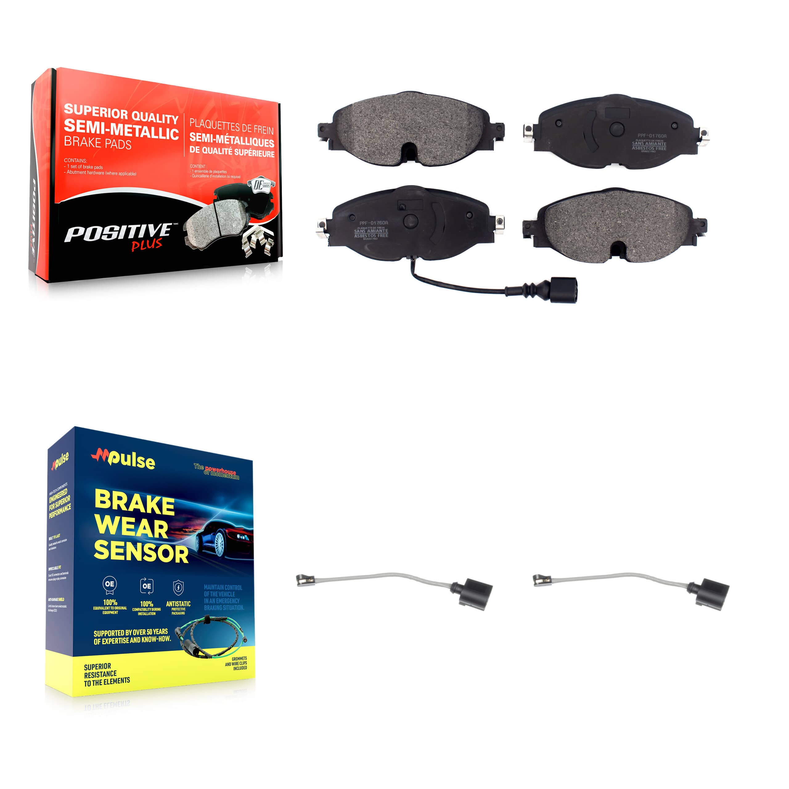 Positive Plus - KPW-100853 - Front Disc Brake Pad Kits