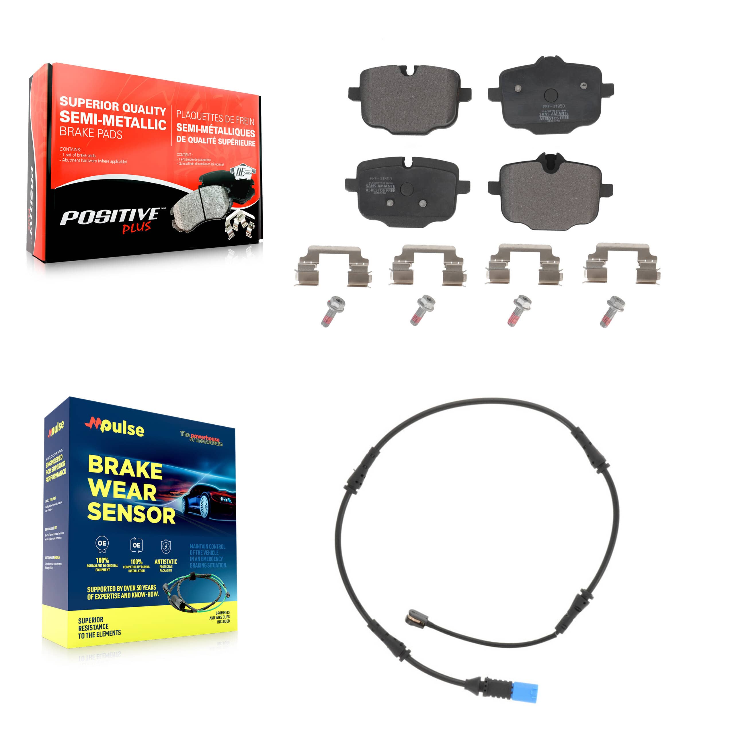 Positive Plus - KPW-100987 - Rear Disc Brake Pad Kits