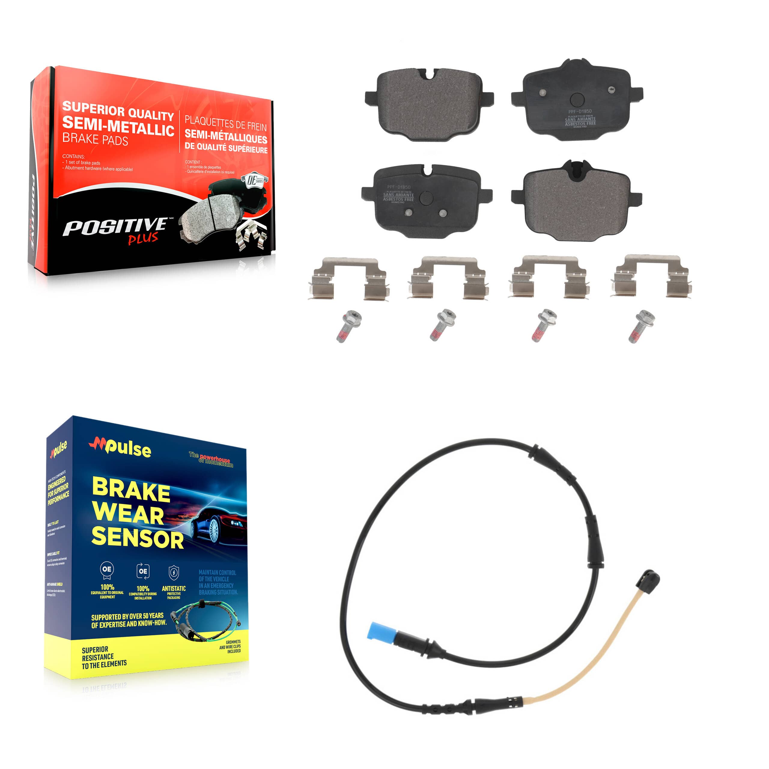 Positive Plus - KPW-100988 - Rear Disc Brake Pad Kits