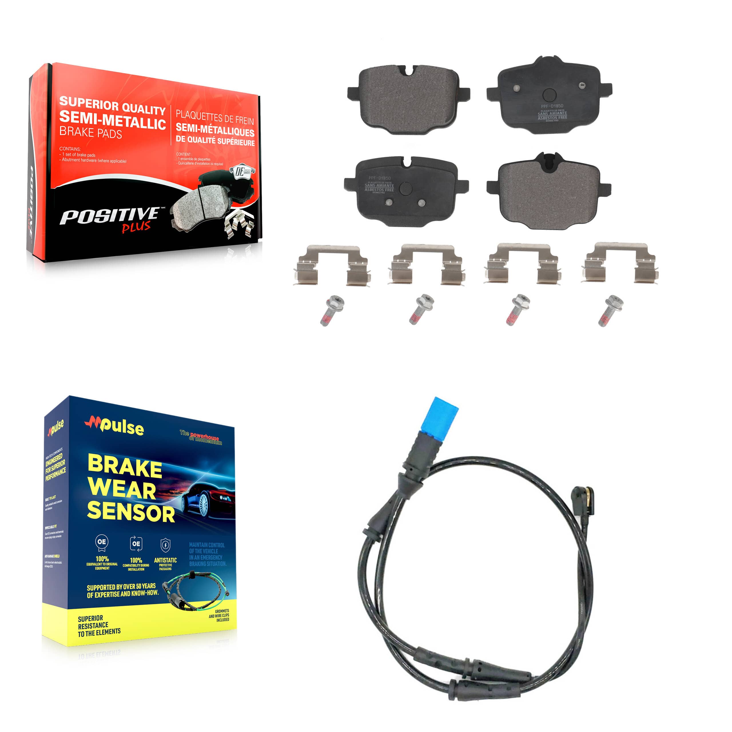 Positive Plus - KPW-101002 - Rear Disc Brake Pad Kits
