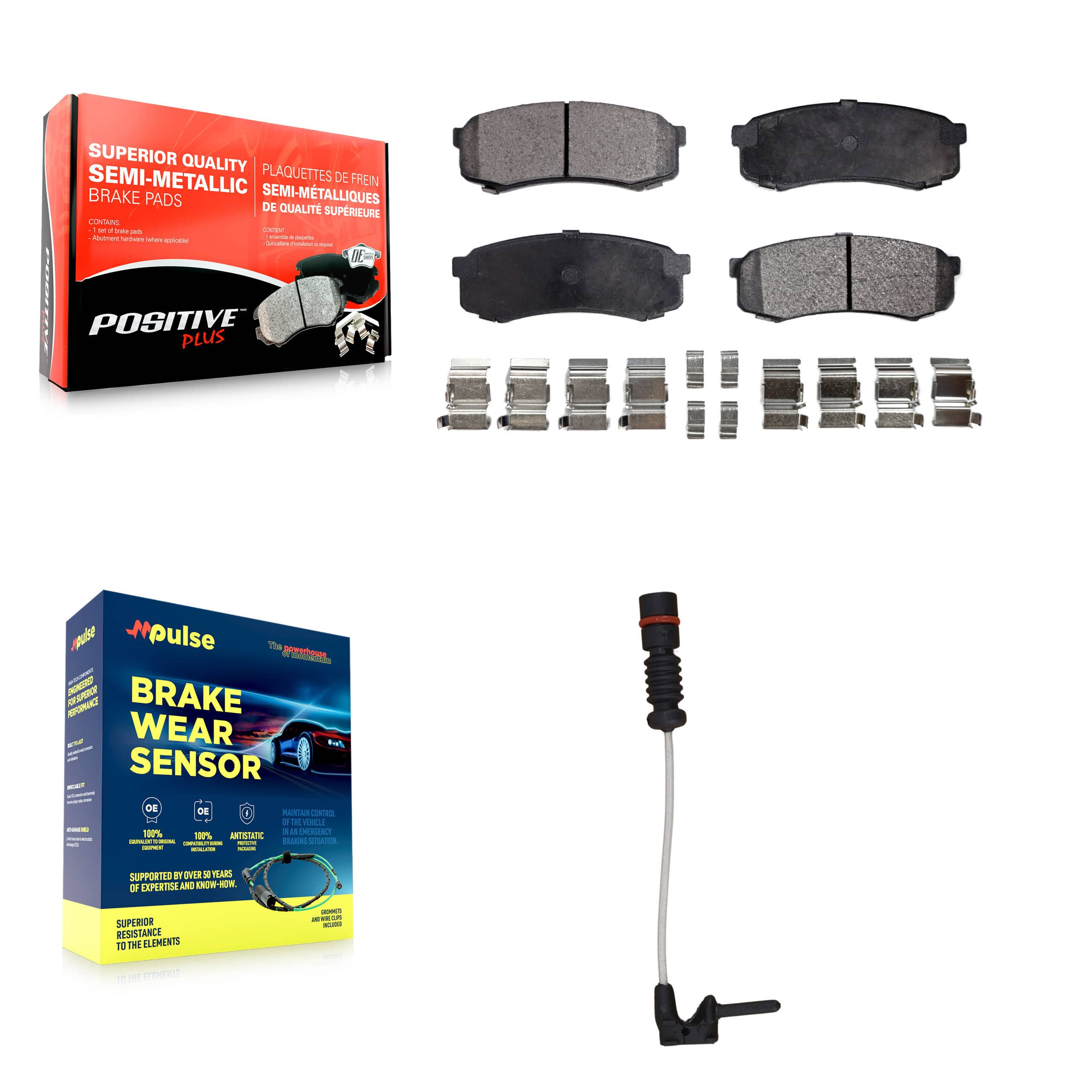 Positive Plus - KPW-101020 - Rear Disc Brake Pad Kits