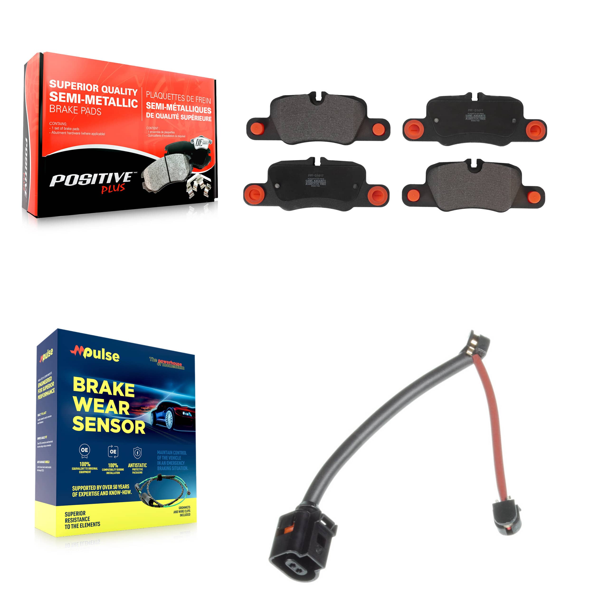 Positive Plus - KPW-101028 - Rear Disc Brake Pad Kits