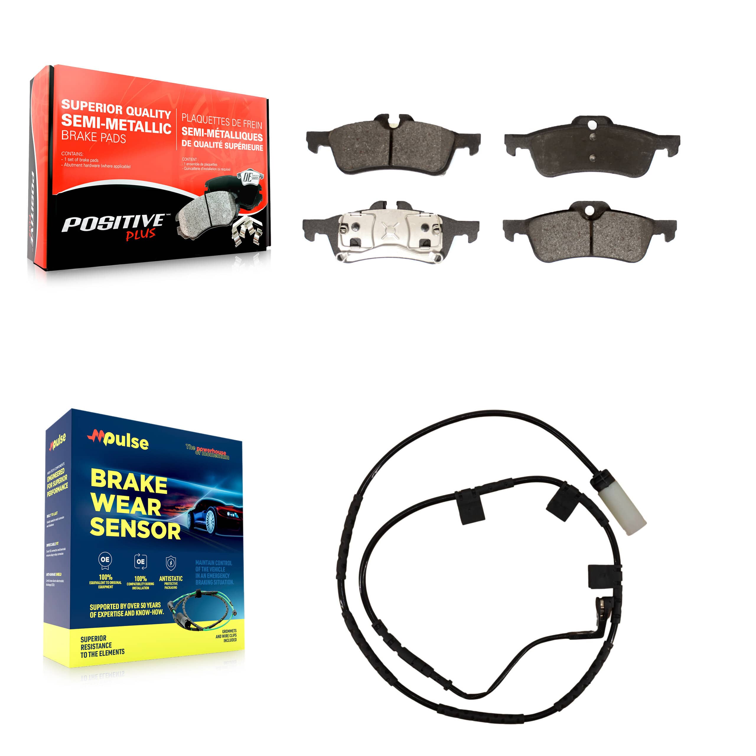 Positive Plus - KPW-101036 - Rear Disc Brake Pad Kits