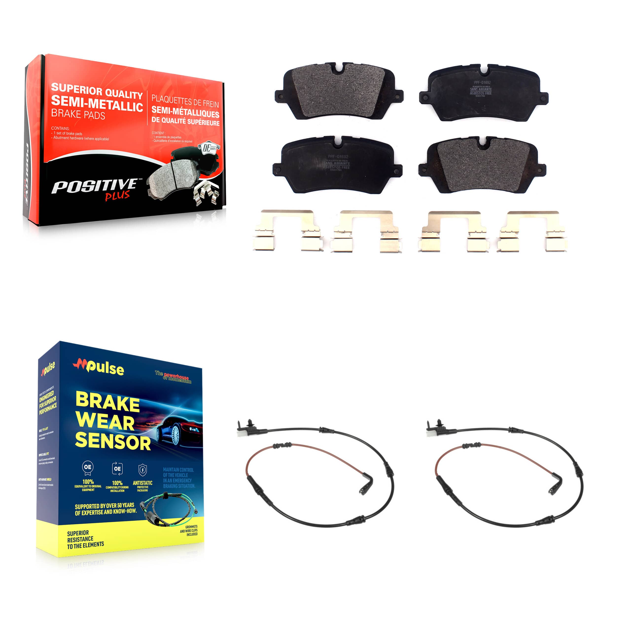 Positive Plus - KPW-101161 - Rear Disc Brake Pad Kits