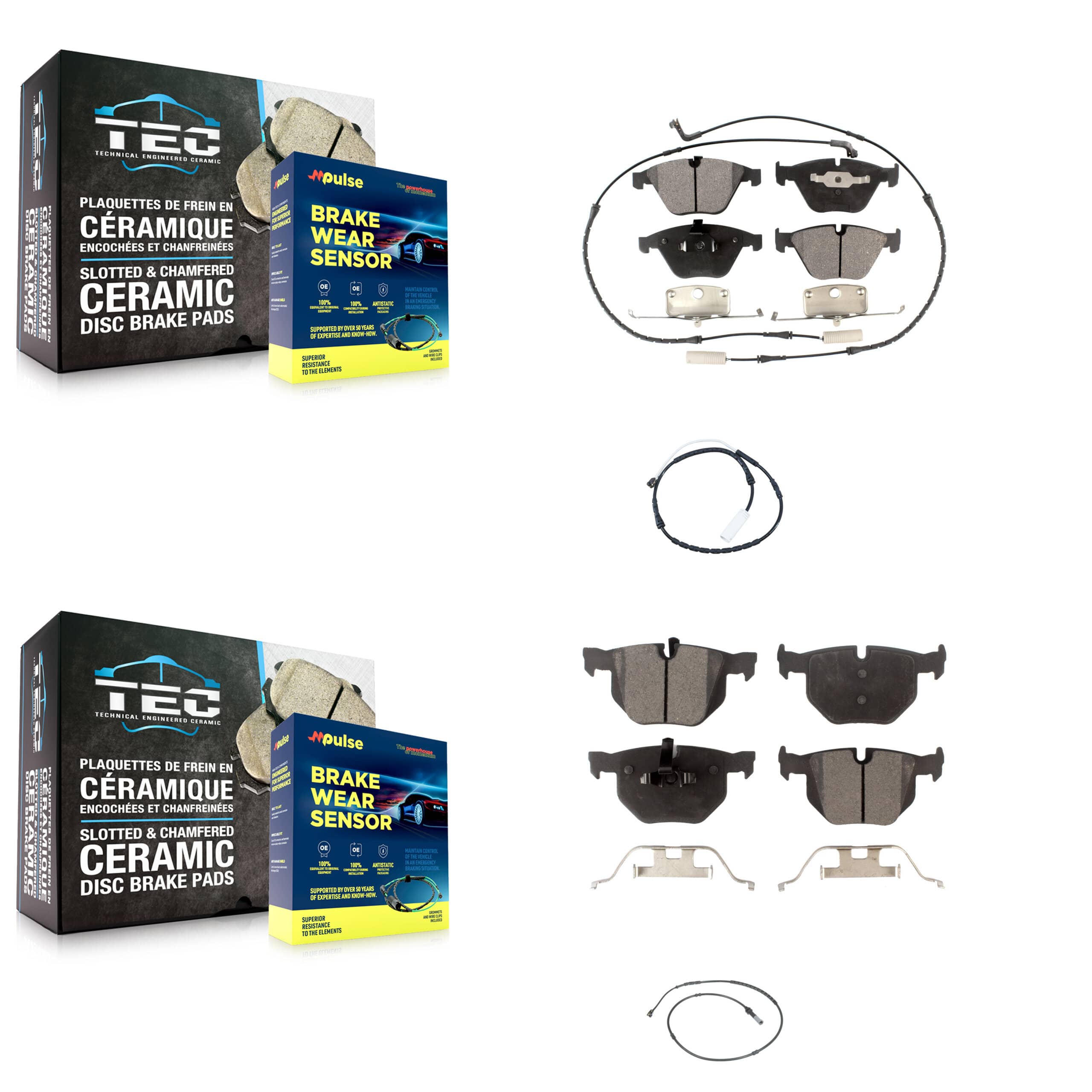 Positive Plus - KPW-101241 - Front and Rear Disc Brake Pad Kits