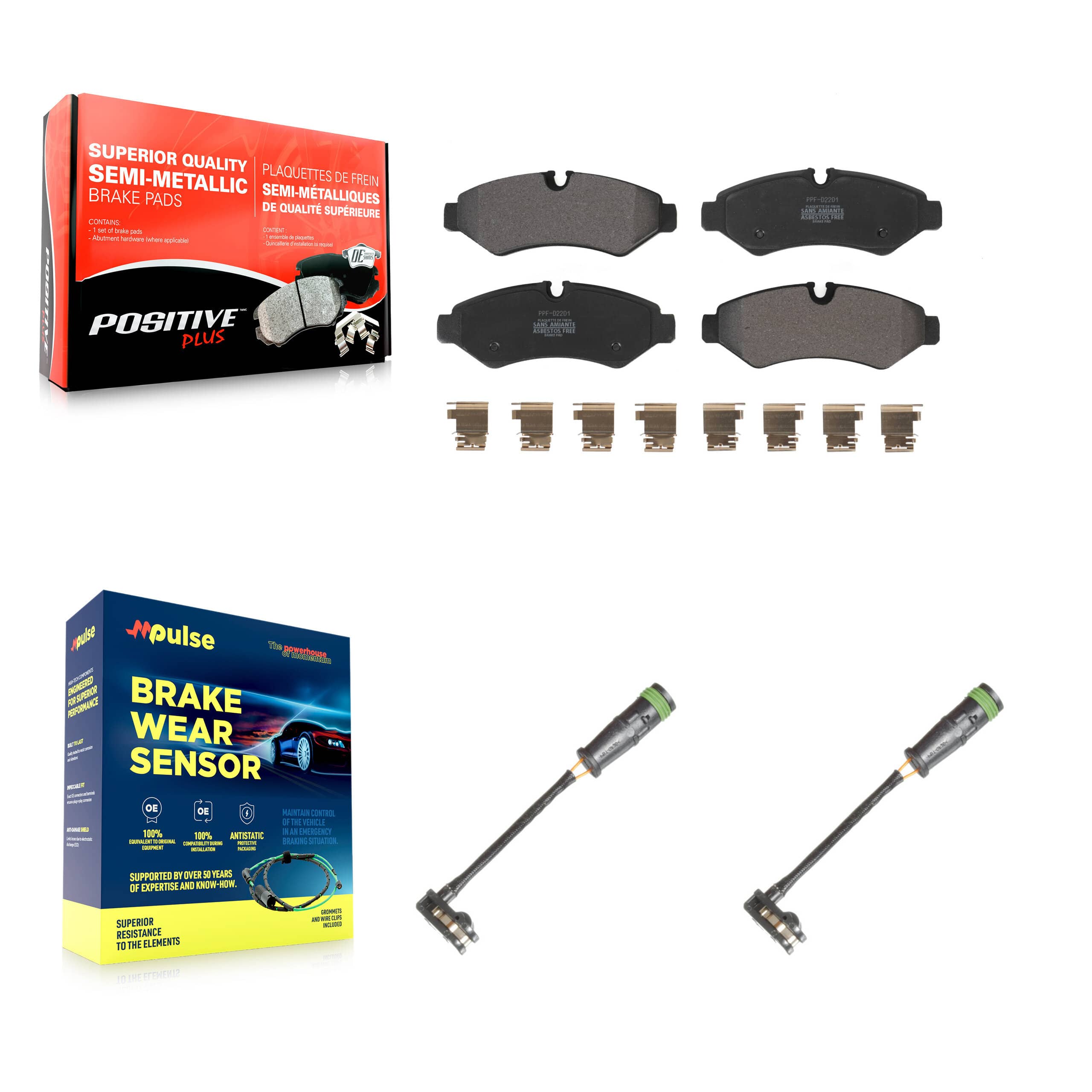 Positive Plus - KPW-101342 - Rear Disc Brake Pad Kits