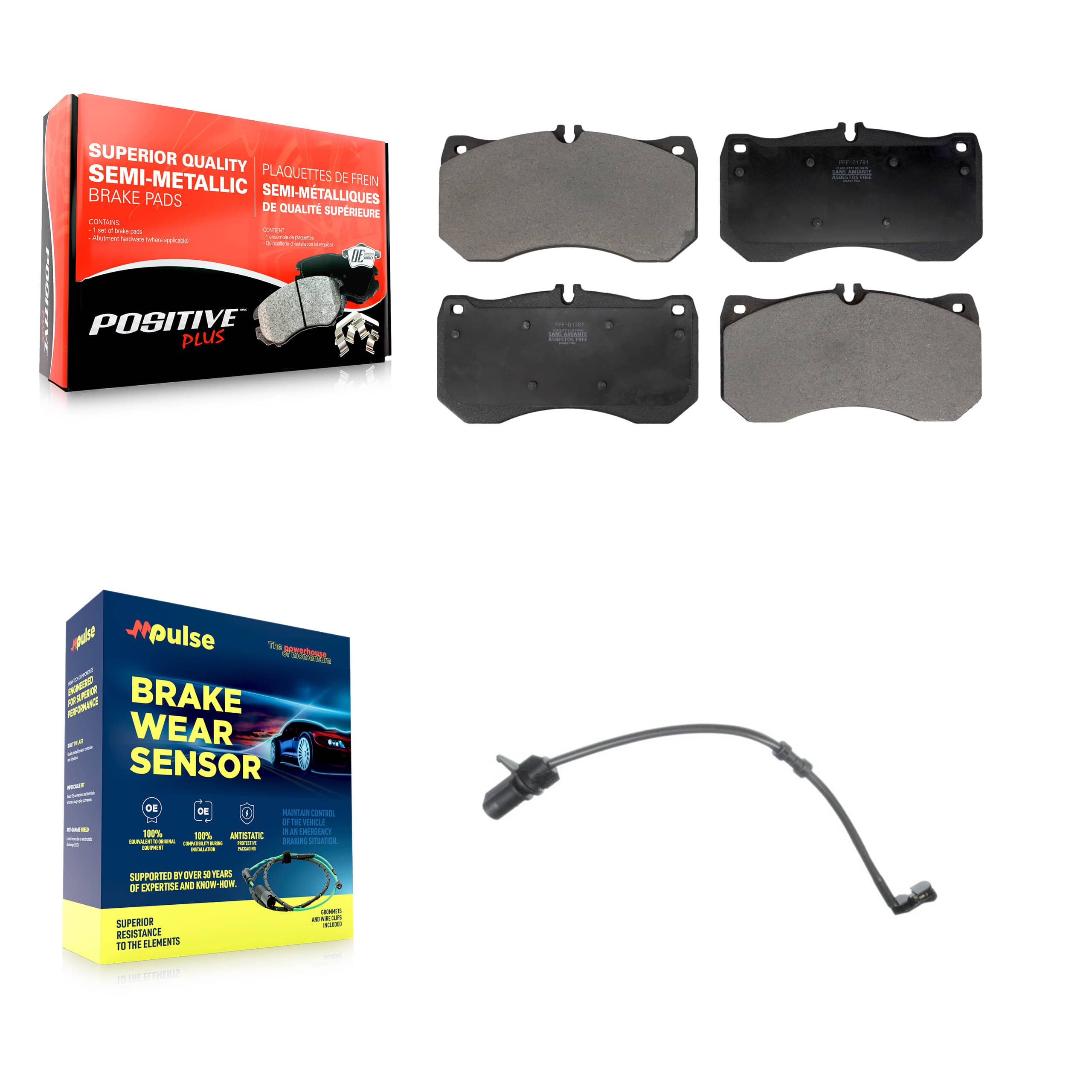 Positive Plus - KPW-101376 - Front Disc Brake Pad Kits