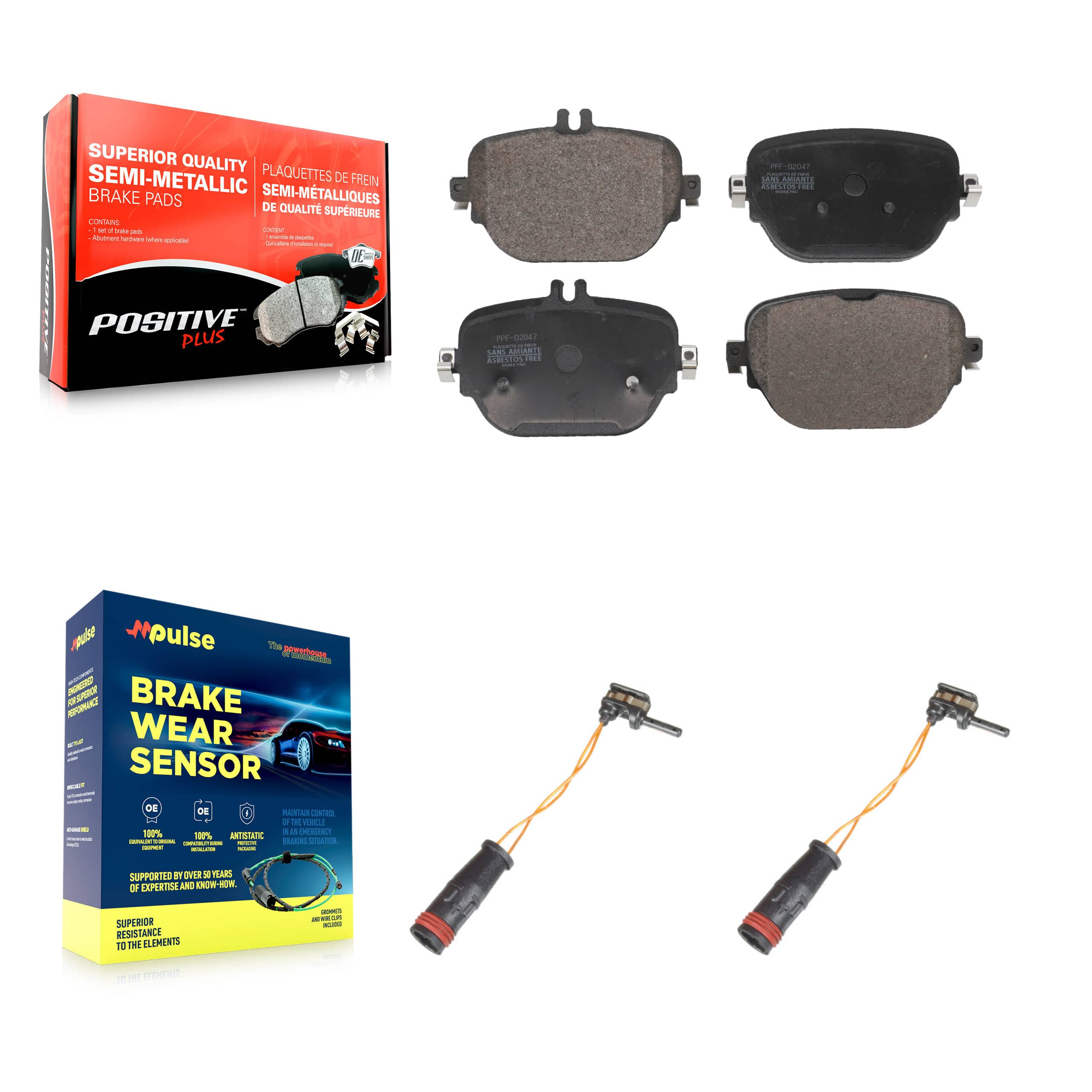 Positive Plus - KPW-101417 - Rear Disc Brake Pad Kits