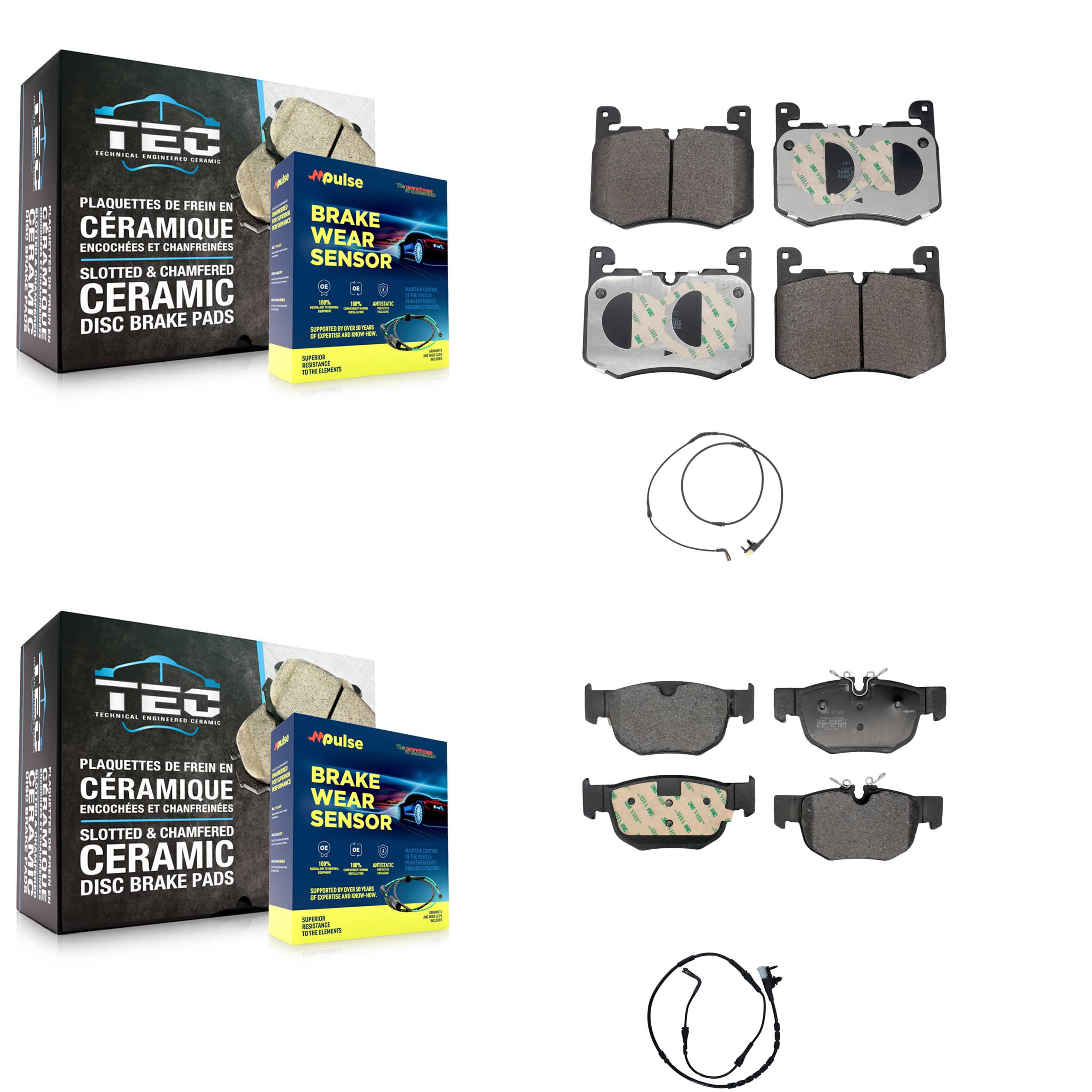 Positive Plus - KPW-101433 - Front and Rear Disc Brake Pad Kits
