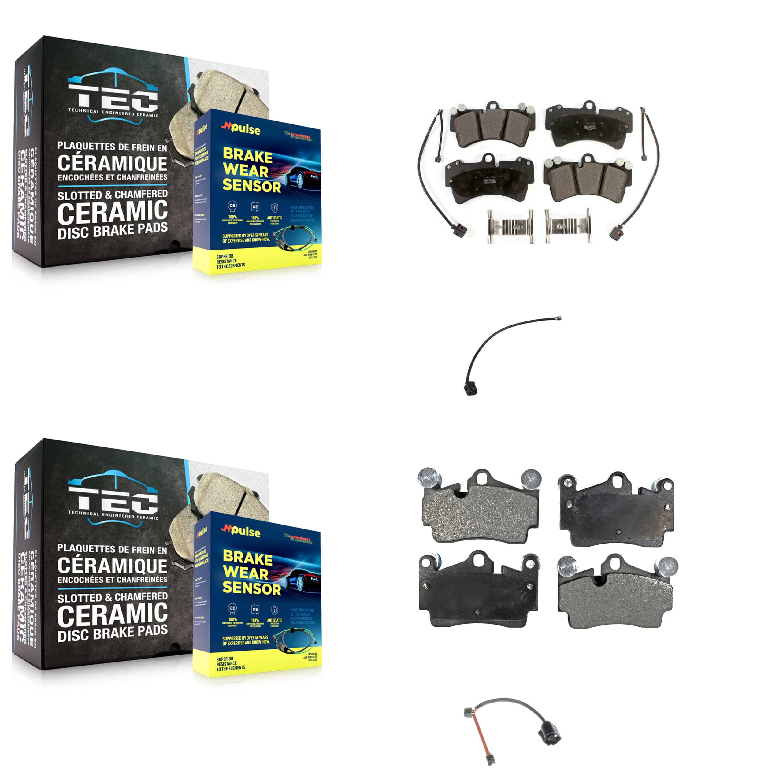 Positive Plus - KPW-101459 - Front and Rear Disc Brake Pad Kits