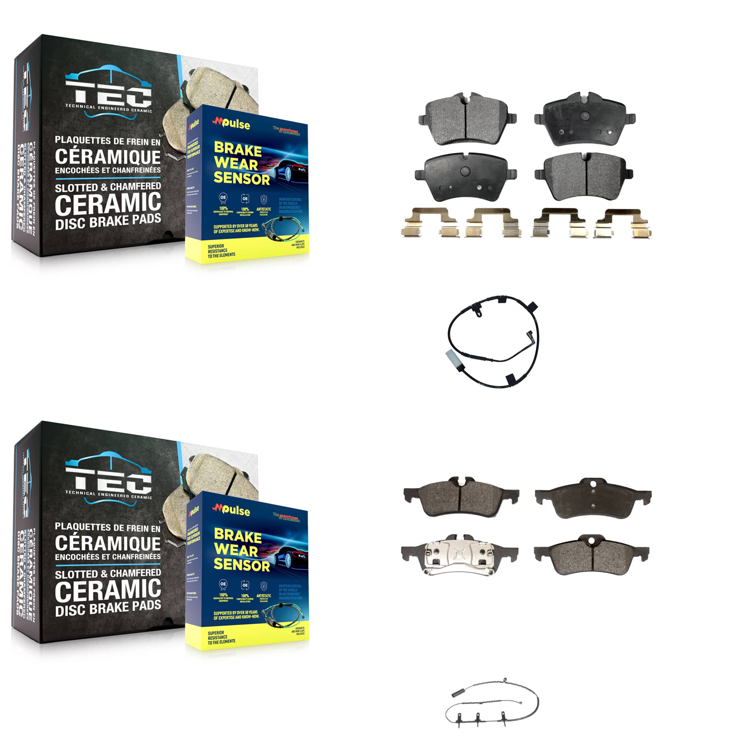 Positive Plus - KPW-101469 - Front and Rear Disc Brake Pad Kits