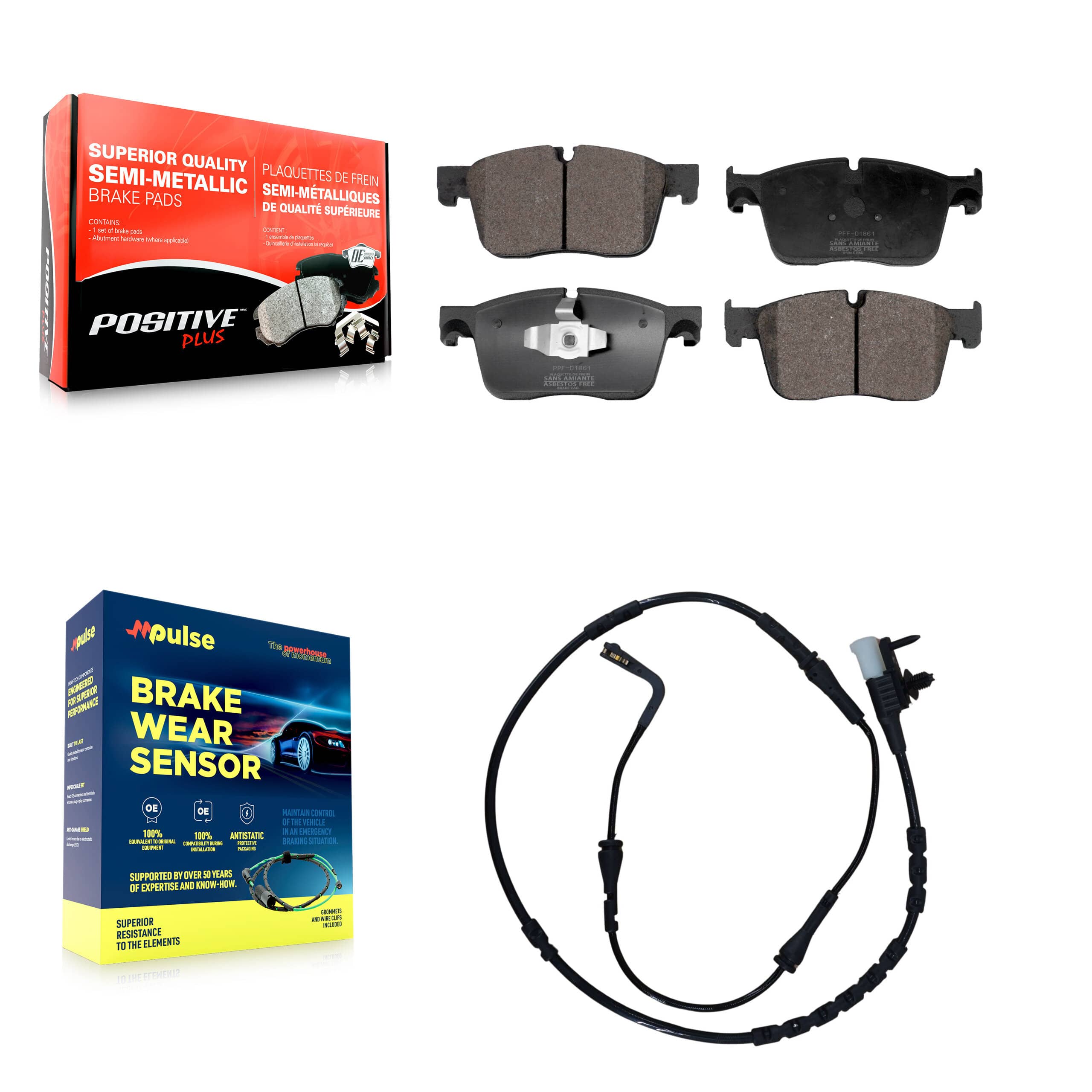 Positive Plus - KPW-101560 - Front Disc Brake Pad Kits