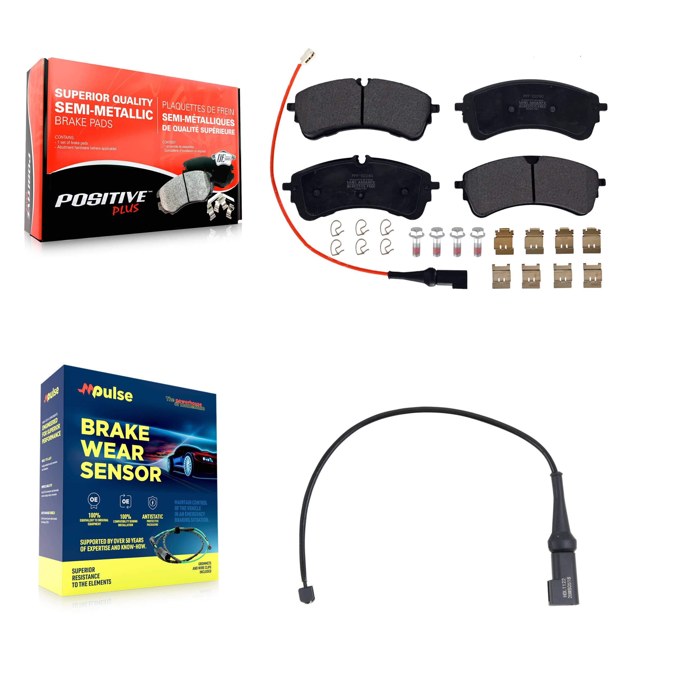 Positive Plus - KPW-101602 - Rear Disc Brake Pad Kits