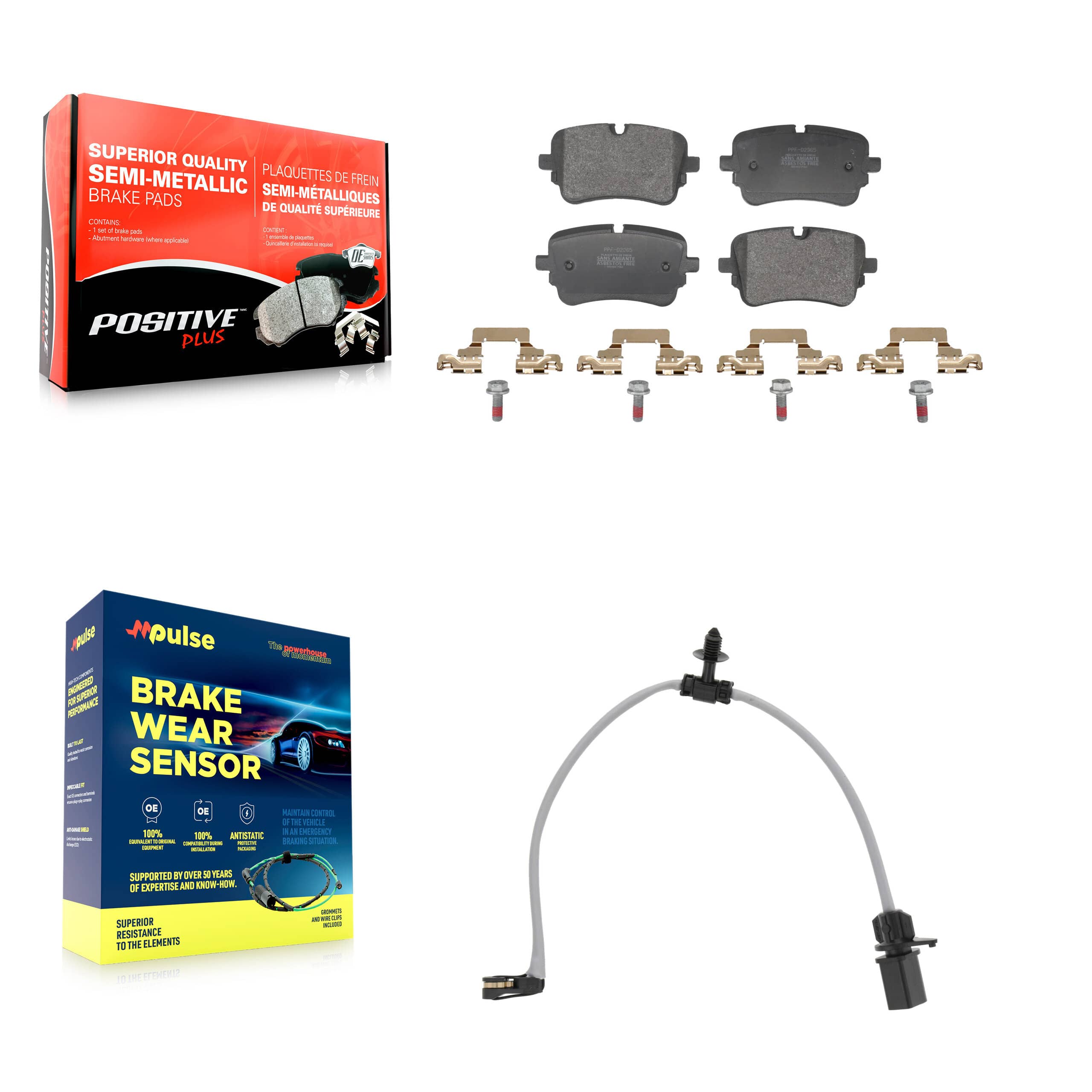 Positive Plus - KPW-101608 - Rear Disc Brake Pad Kits