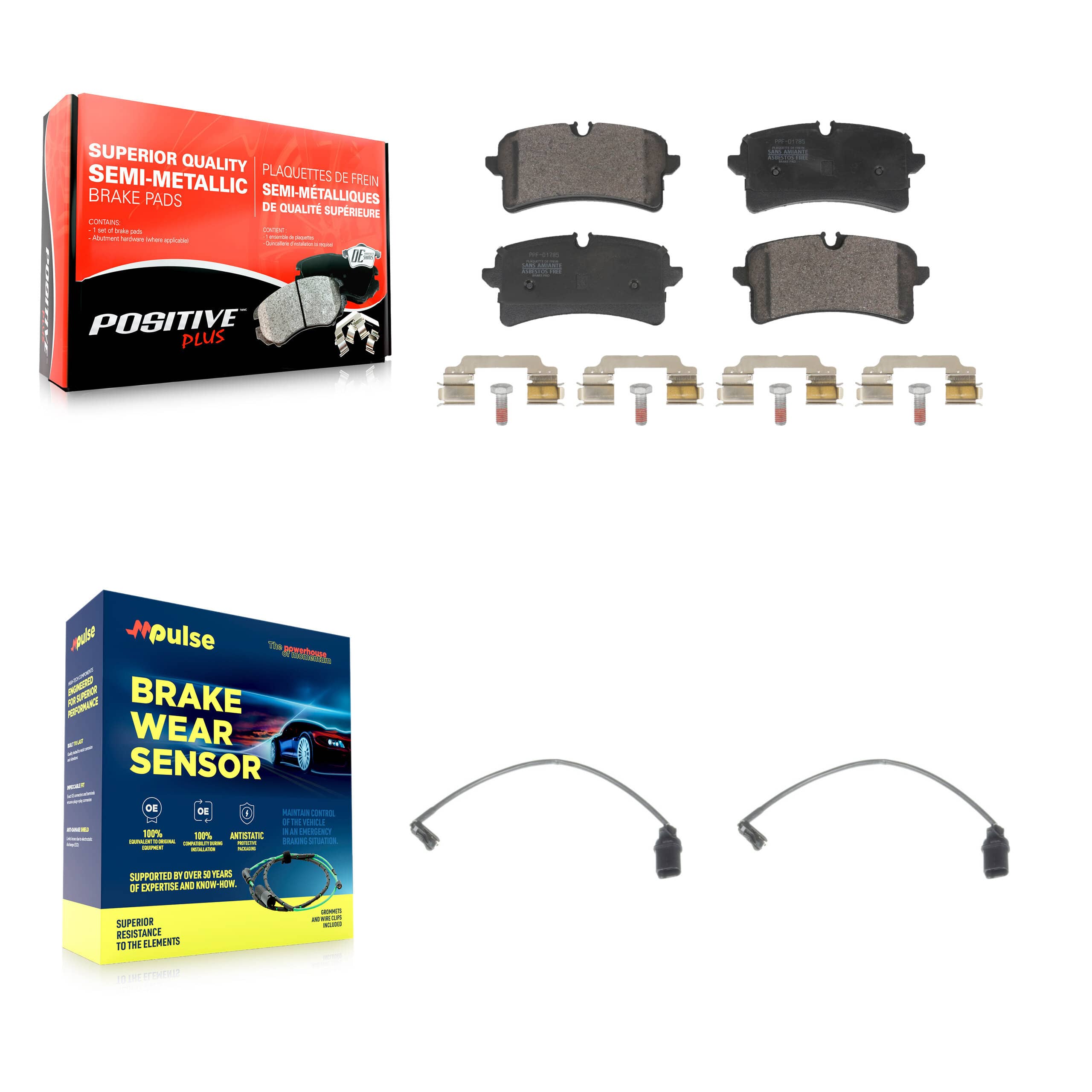 Positive Plus - KPW-101642 - Rear Disc Brake Pad Kits