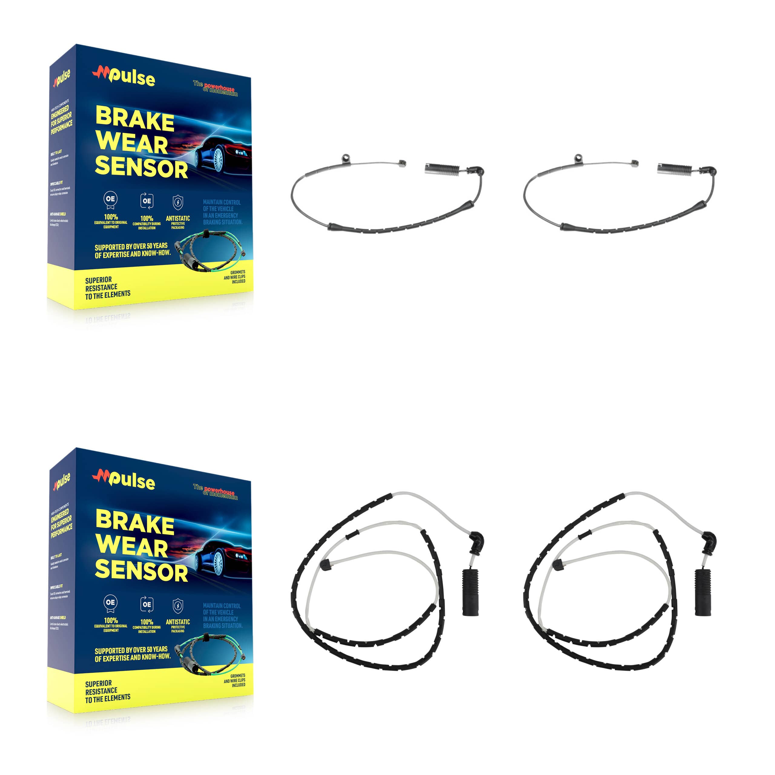Mpulse - KSE-100125 - Front and Rear Disc Brake Pad Wear Sensor Kits