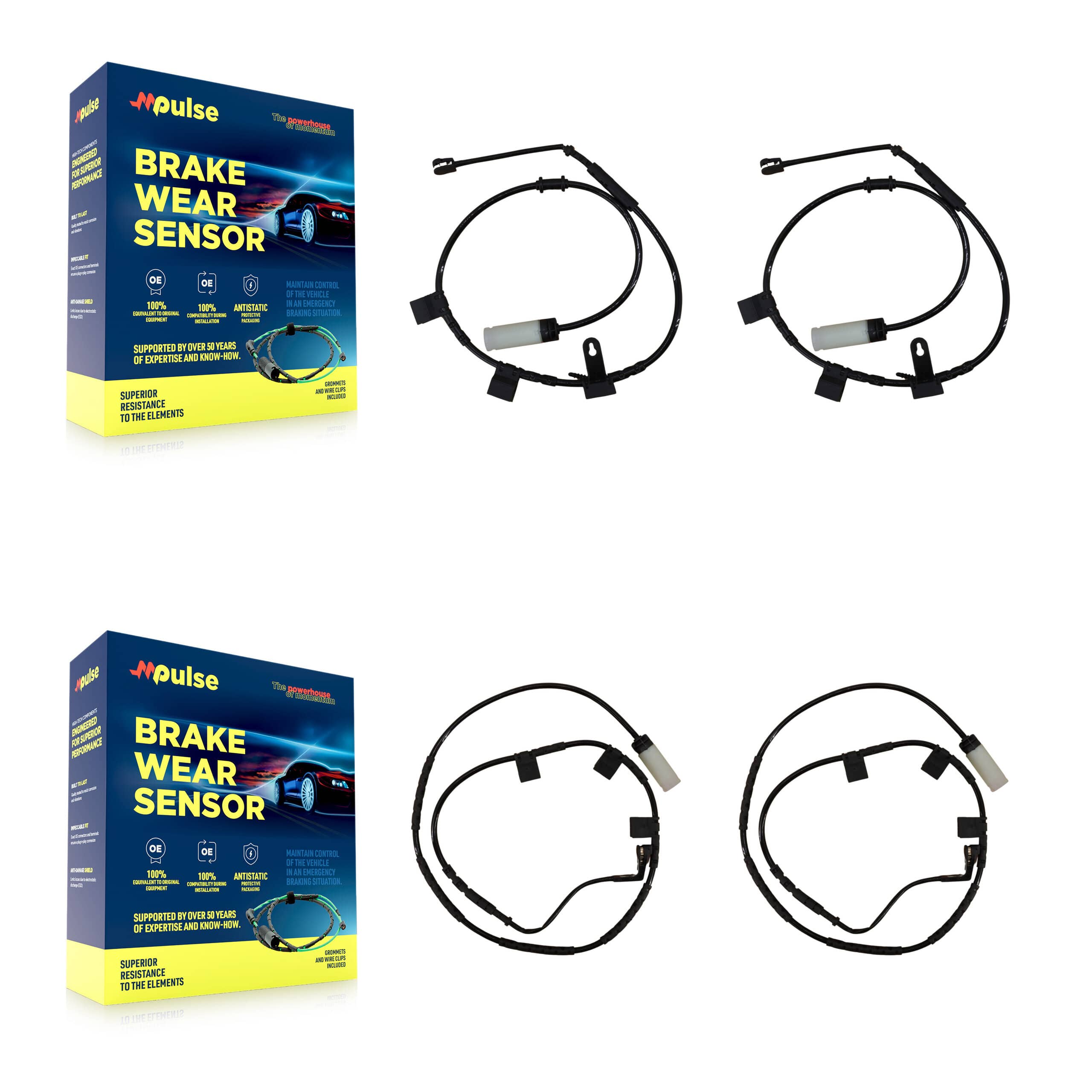 Mpulse - KSE-100129 - Front and Rear Disc Brake Pad Wear Sensor Kits