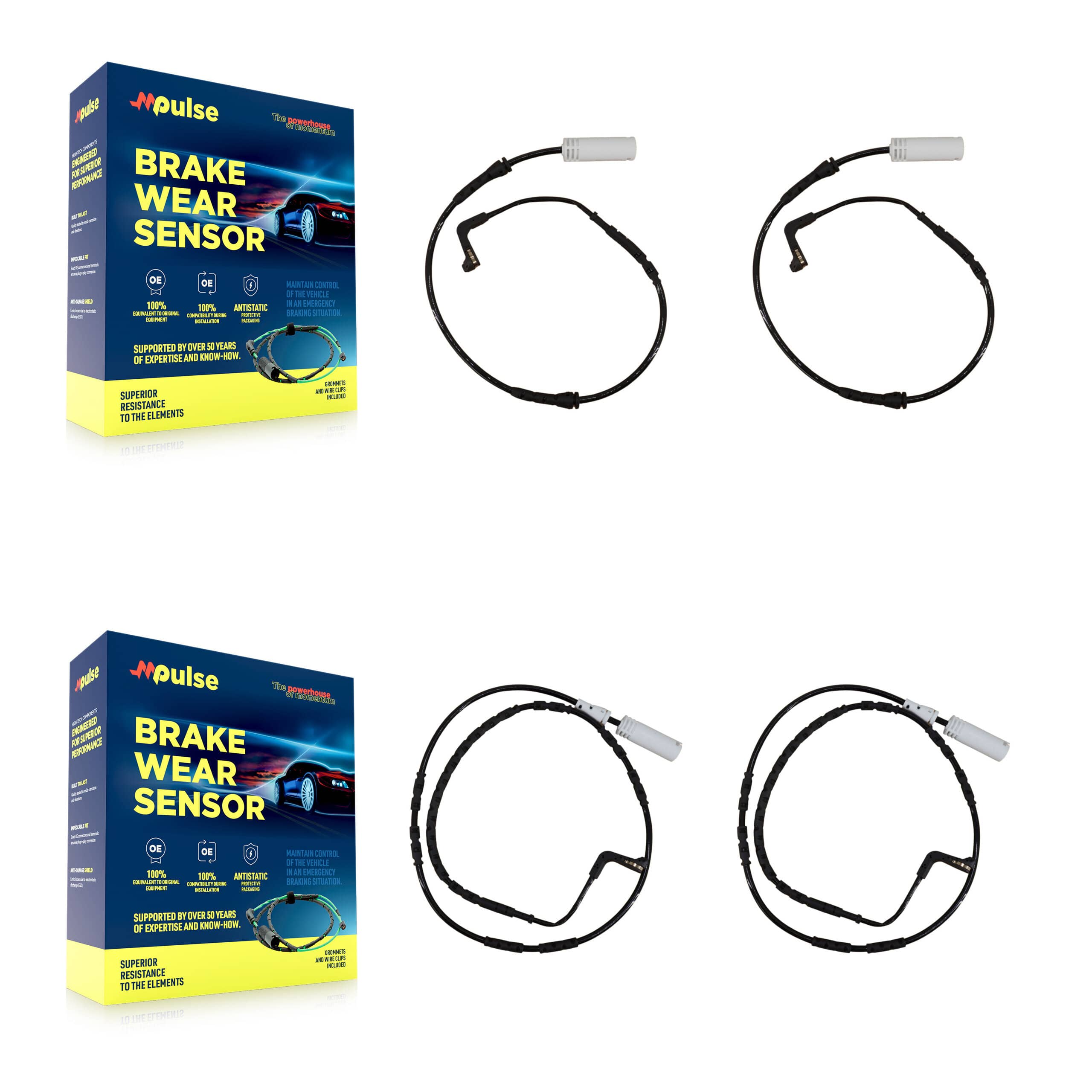 Mpulse - KSE-100143 - Front and Rear Disc Brake Pad Wear Sensor Kits