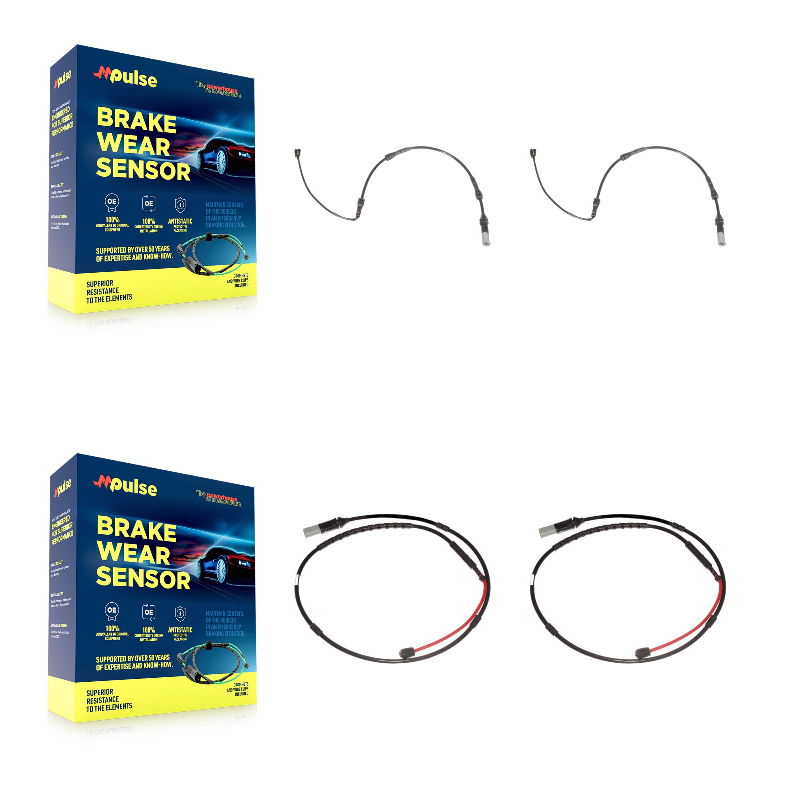 Mpulse - KSE-100161 - Front and Rear Disc Brake Pad Wear Sensor Kits