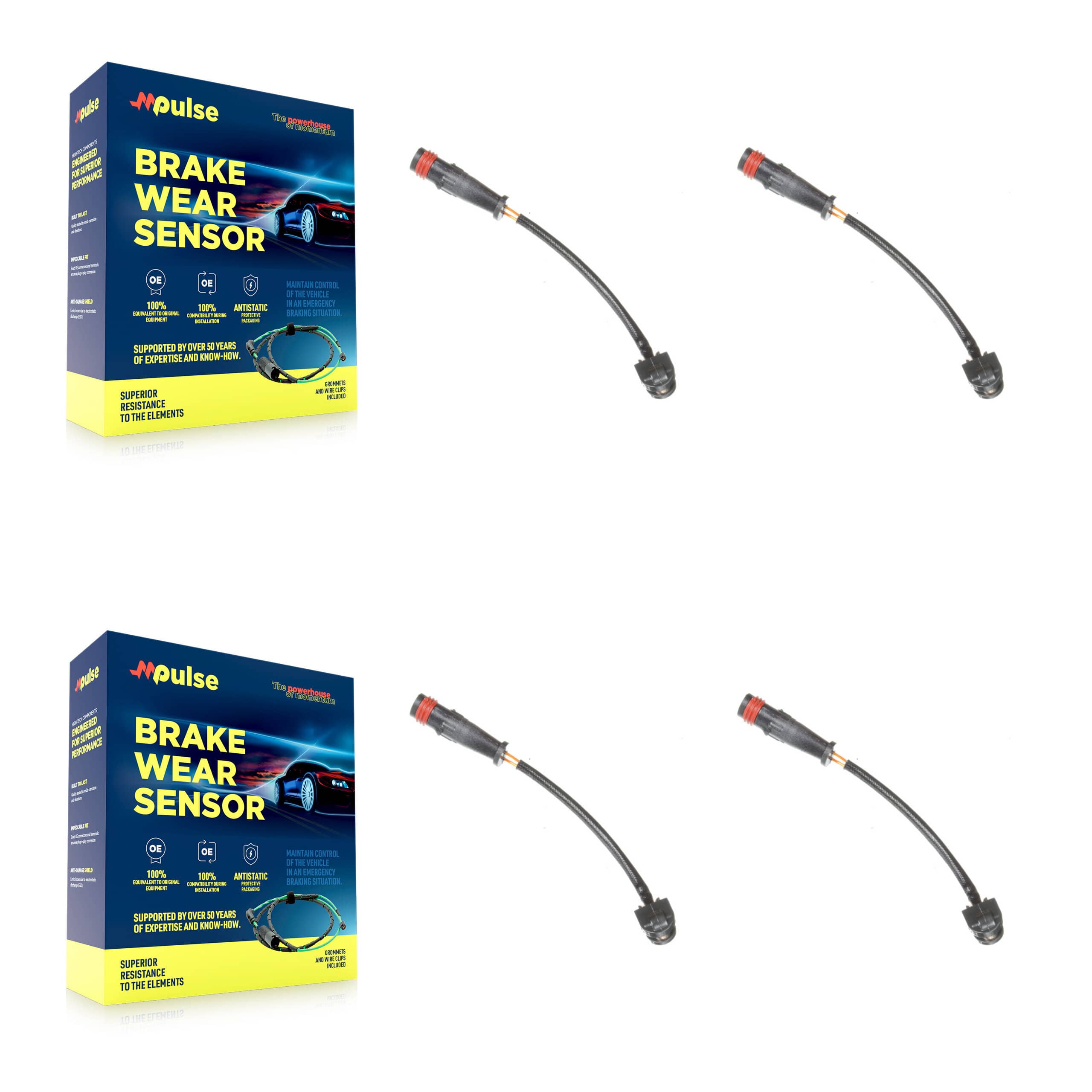 Mpulse - KSE-100171 - Front and Rear Disc Brake Pad Wear Sensor Kits