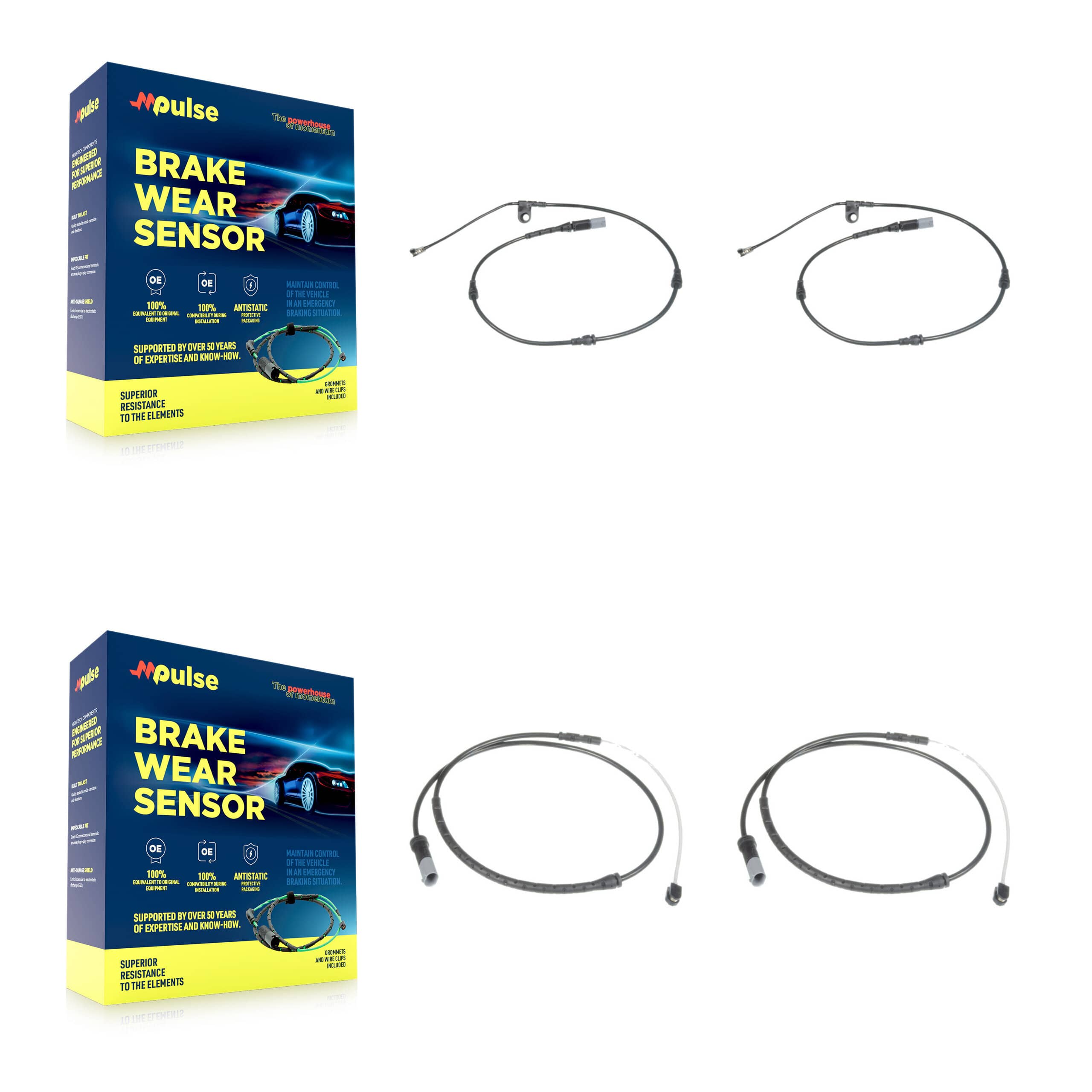 Mpulse - KSE-100193 - Front and Rear Disc Brake Pad Wear Sensor Kits