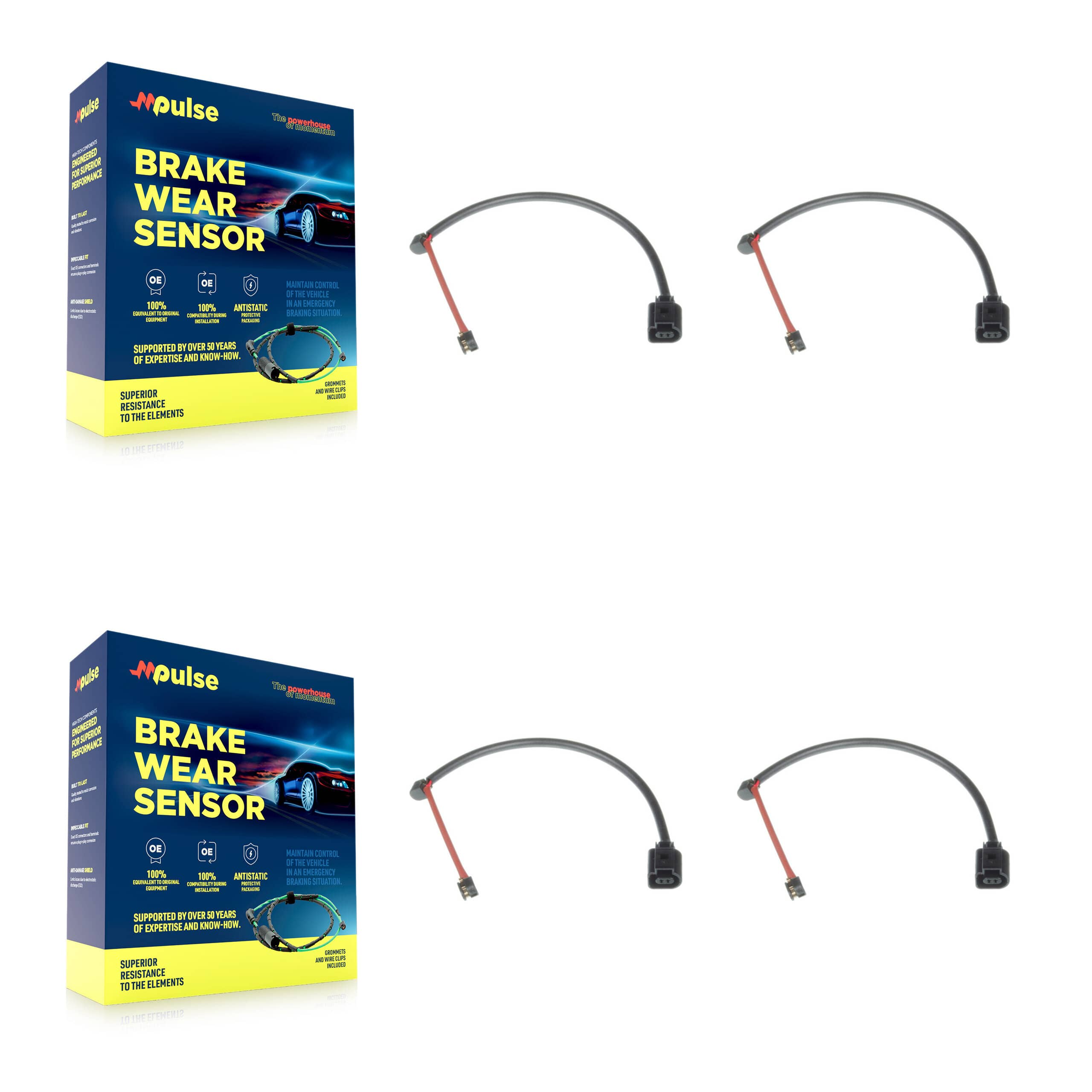 Mpulse - KSE-100196 - Front and Rear Disc Brake Pad Wear Sensor Kits