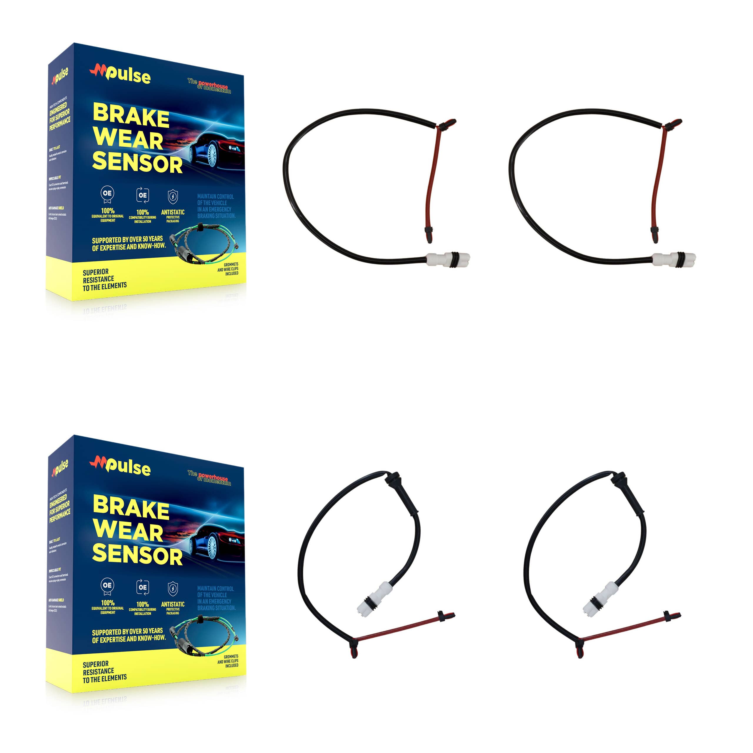 Mpulse - KSE-100197 - Front and Rear Disc Brake Pad Wear Sensor Kits