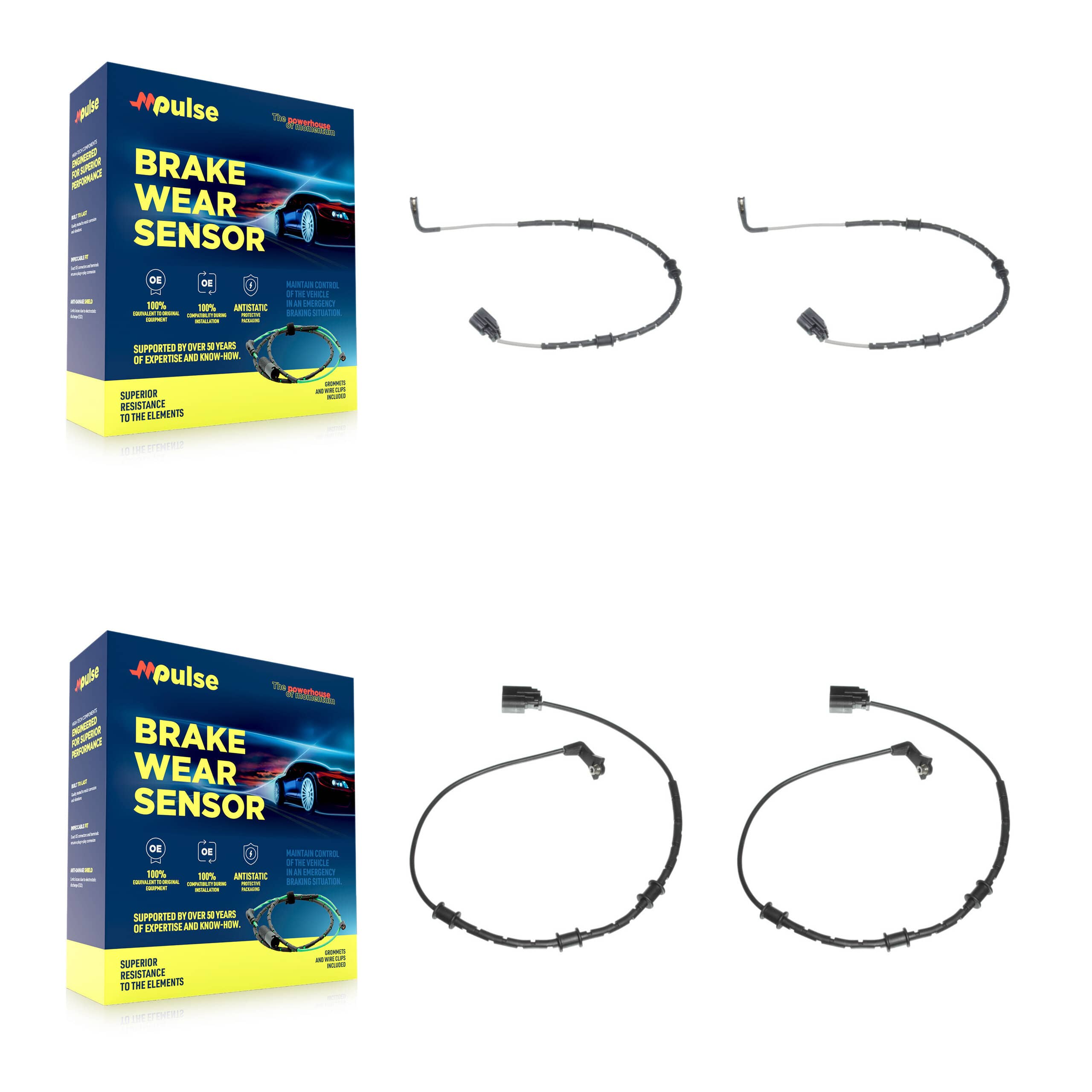 Mpulse - KSE-100208 - Front and Rear Disc Brake Pad Wear Sensor Kits