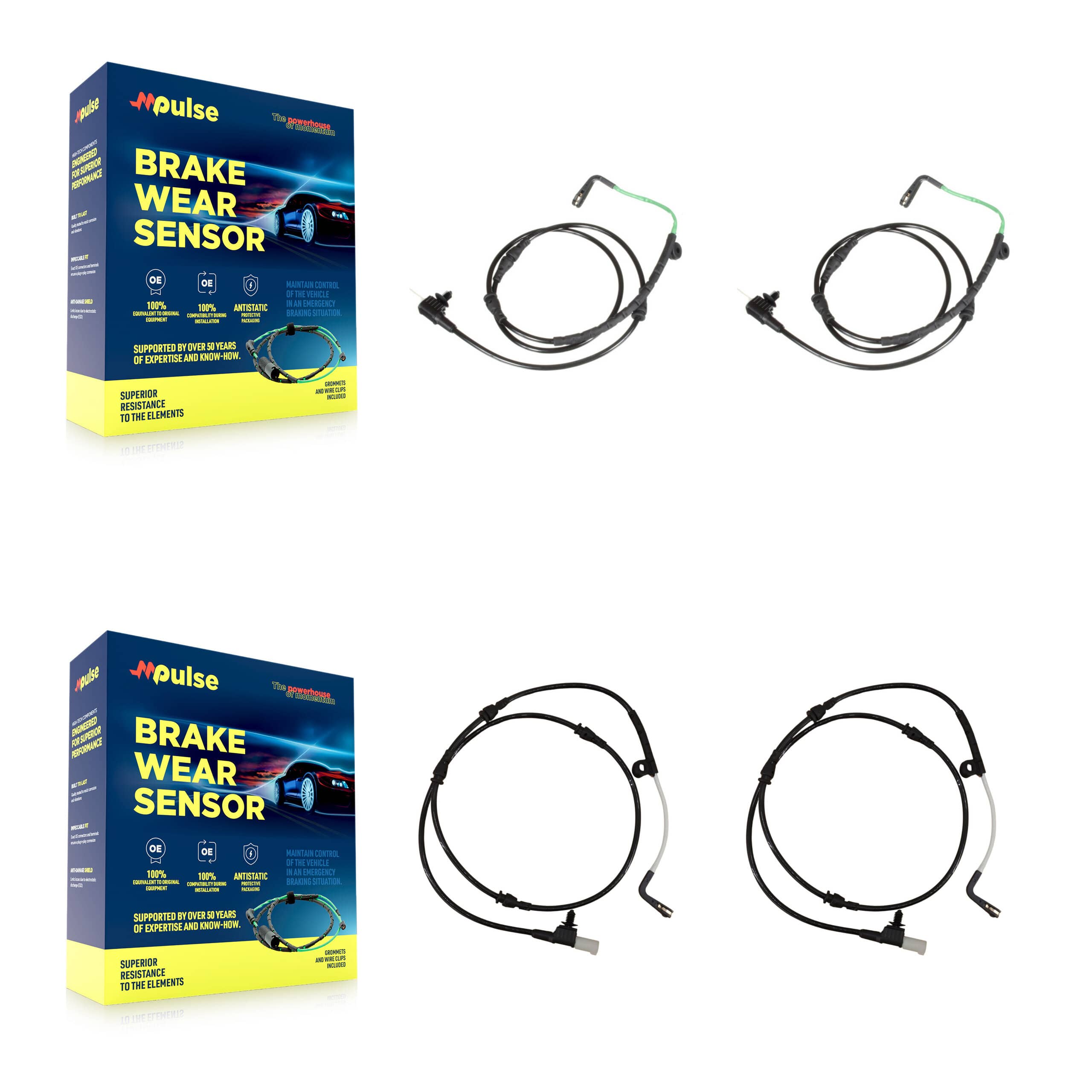 Mpulse - KSE-100242 - Front and Rear Disc Brake Pad Wear Sensor Kits