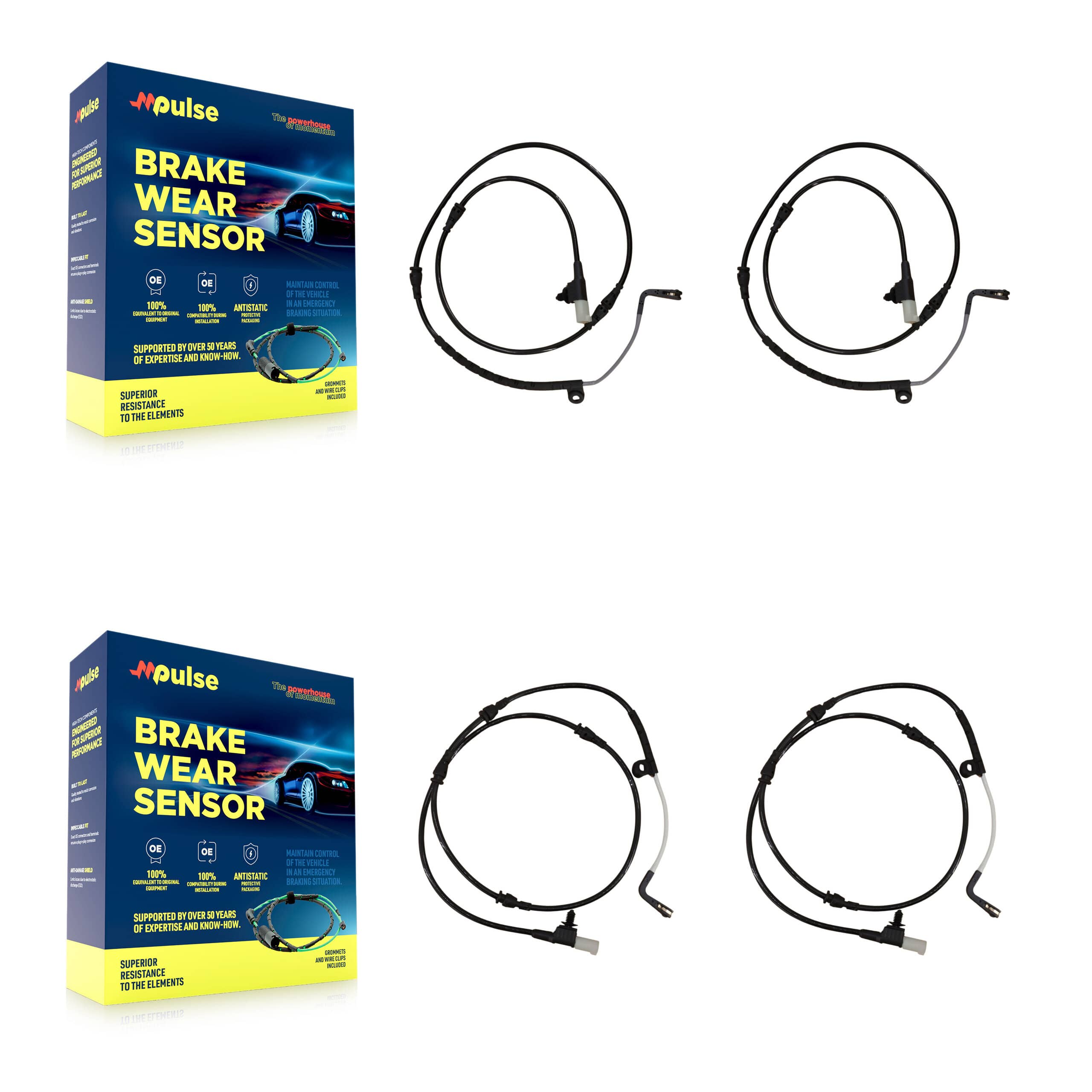 Mpulse - KSE-100243 - Front and Rear Disc Brake Pad Wear Sensor Kits
