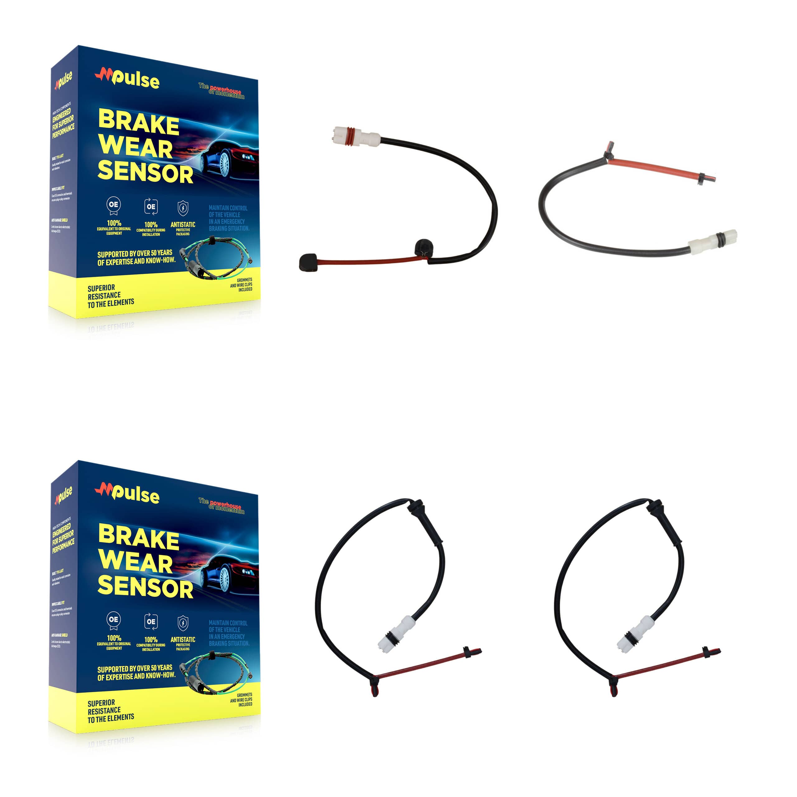 Mpulse - KSE-100392 - Front and Rear Disc Brake Pad Wear Sensor Kits
