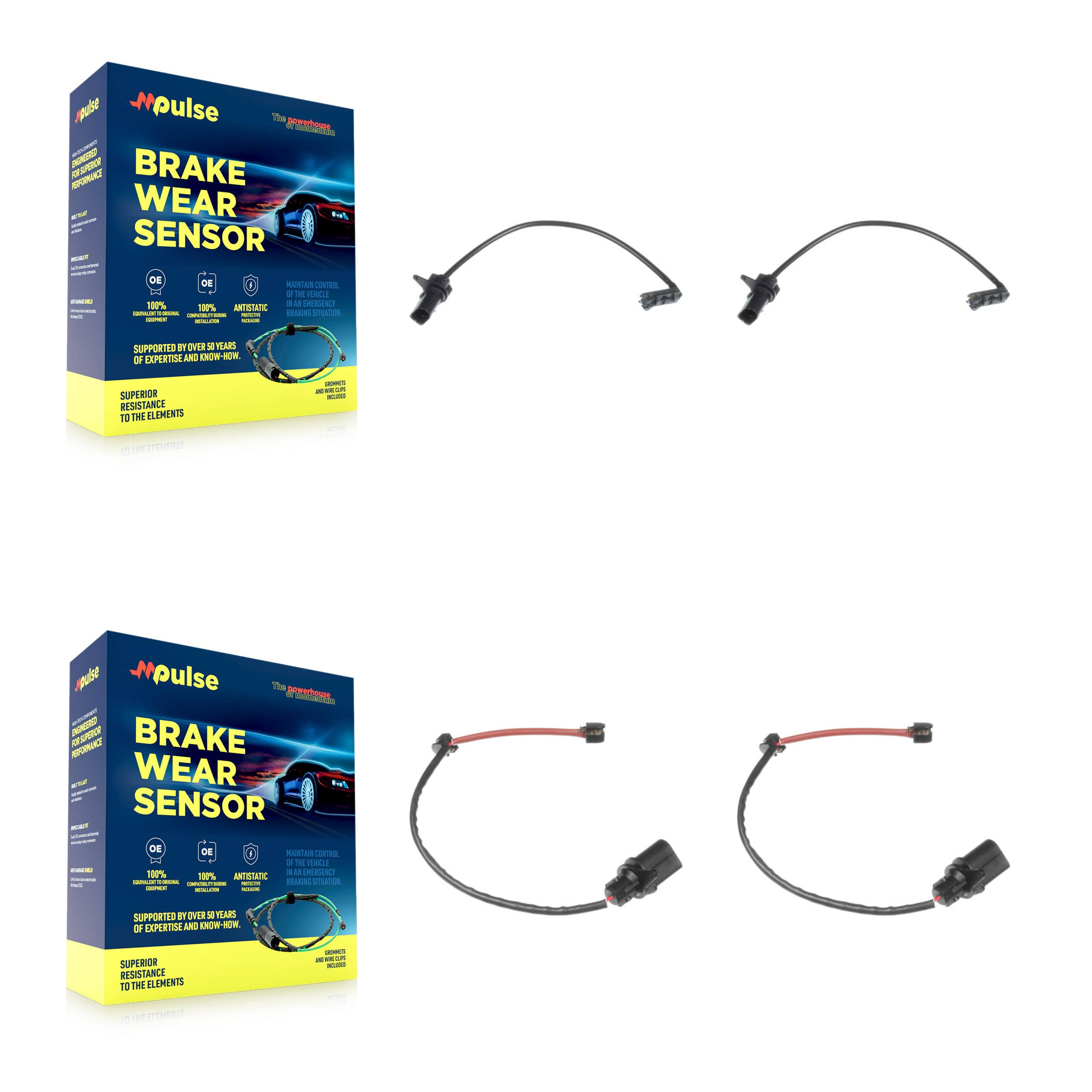 Mpulse - KSE-100404 - Front and Rear Disc Brake Pad Wear Sensor Kits